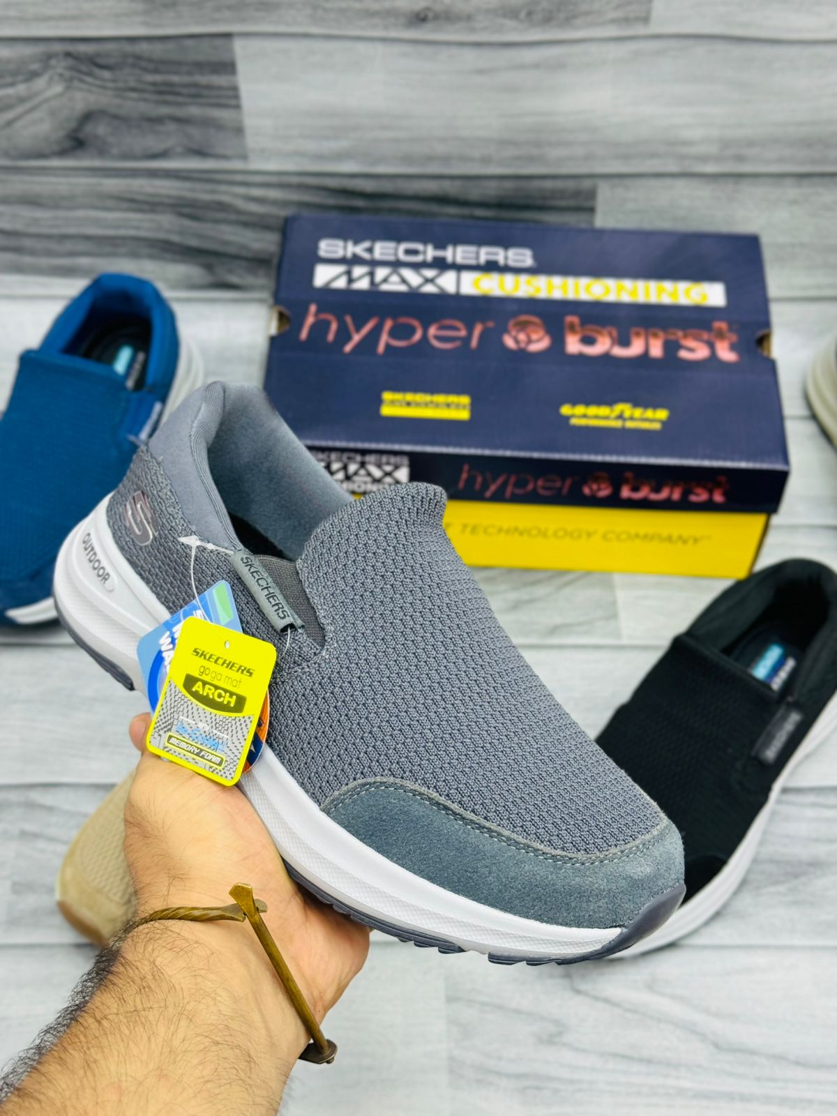 SKETCHER HYPER BURST -OUT DOOR GREY
