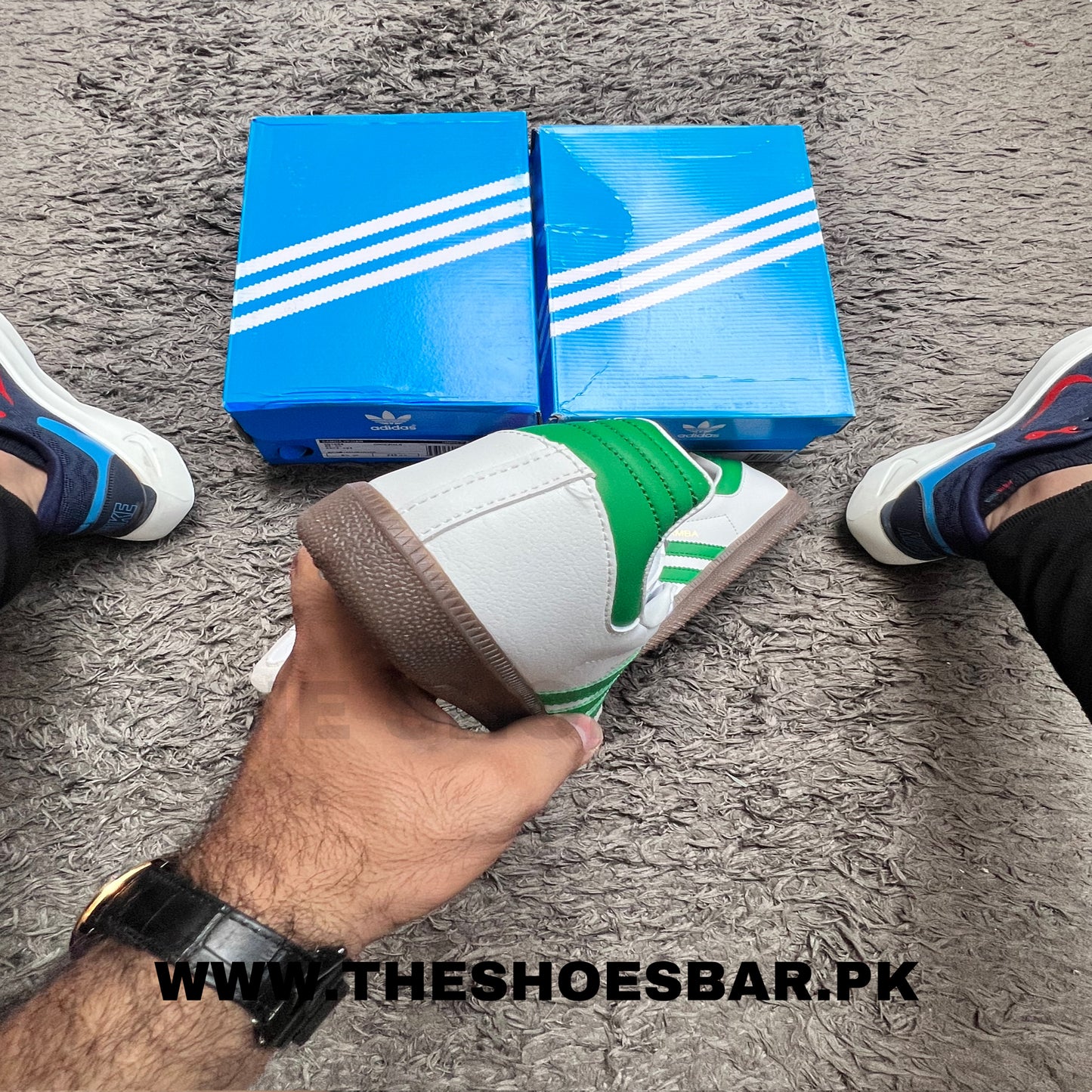 ADIDDAS SAMBA WHITE GREEN GUM (AAA GRADE)