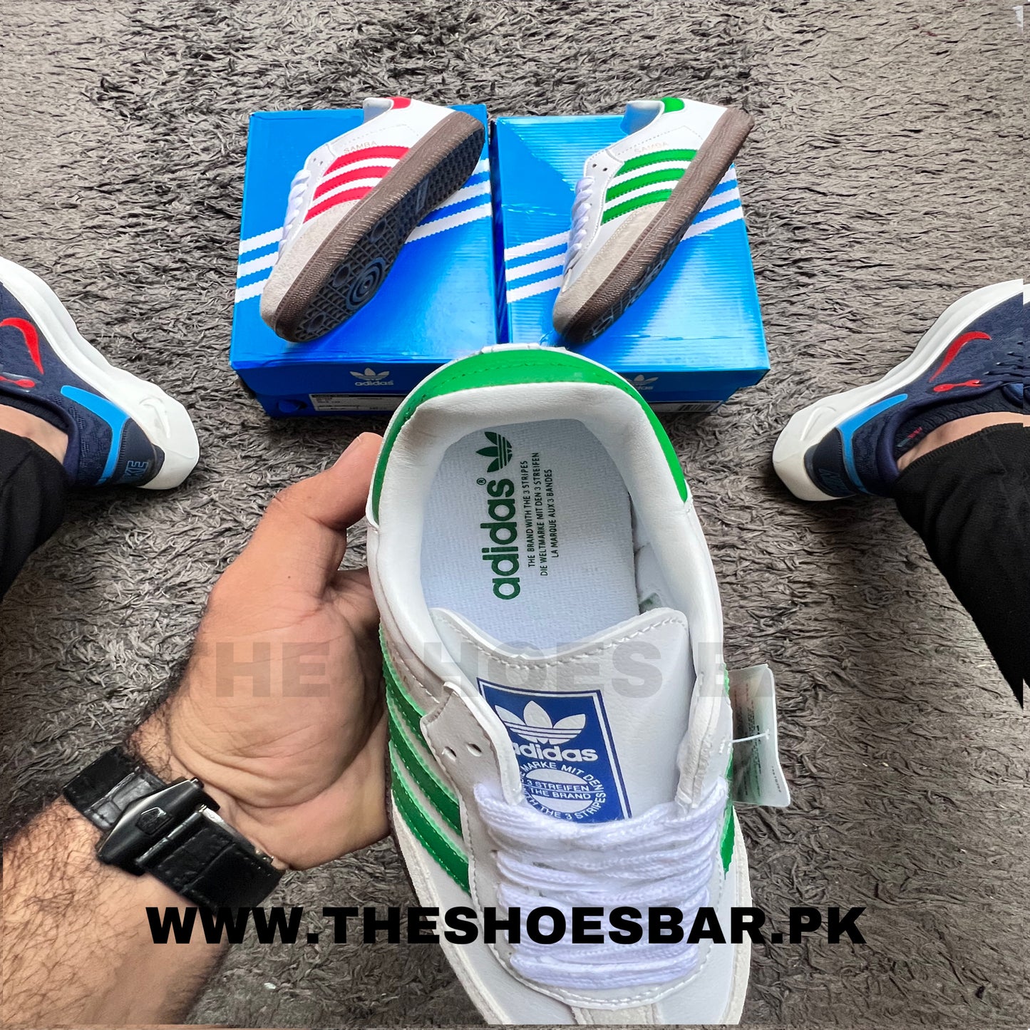 ADIDDAS SAMBA WHITE GREEN GUM (AAA GRADE)