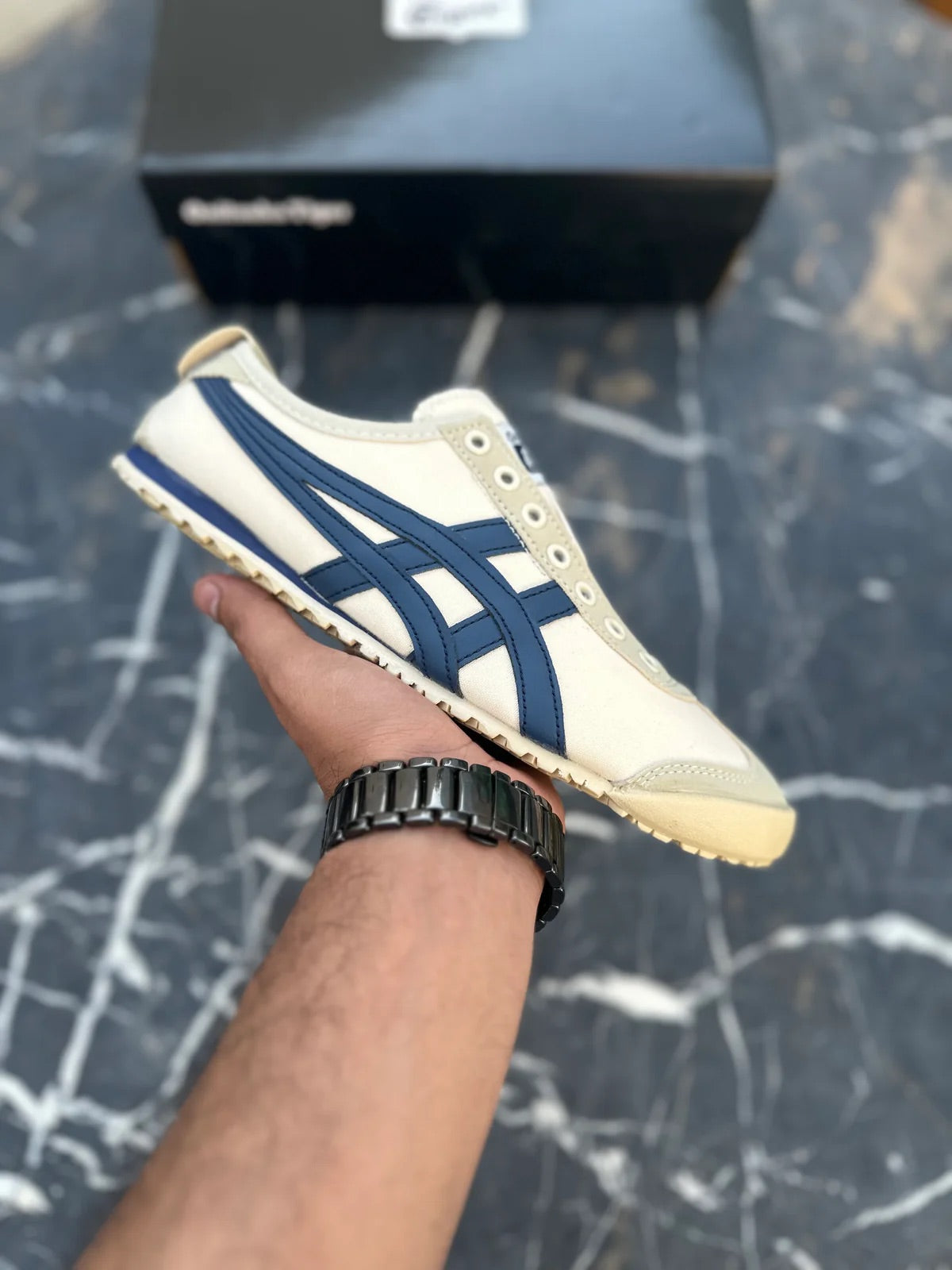 Onitsuka mexico 66 Cream Navy Slip ons