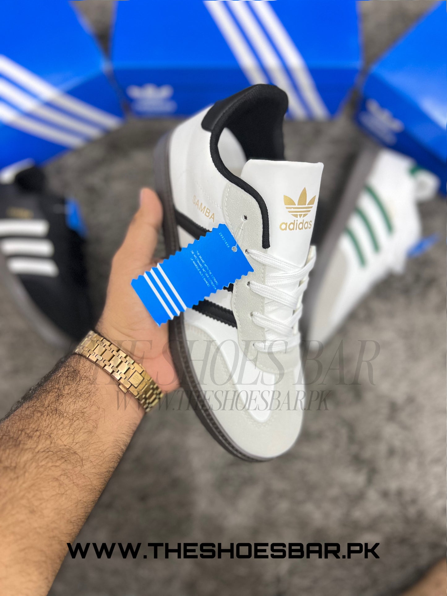 ADIDDAS SAMBA WHITE BLACK GUM (EB)