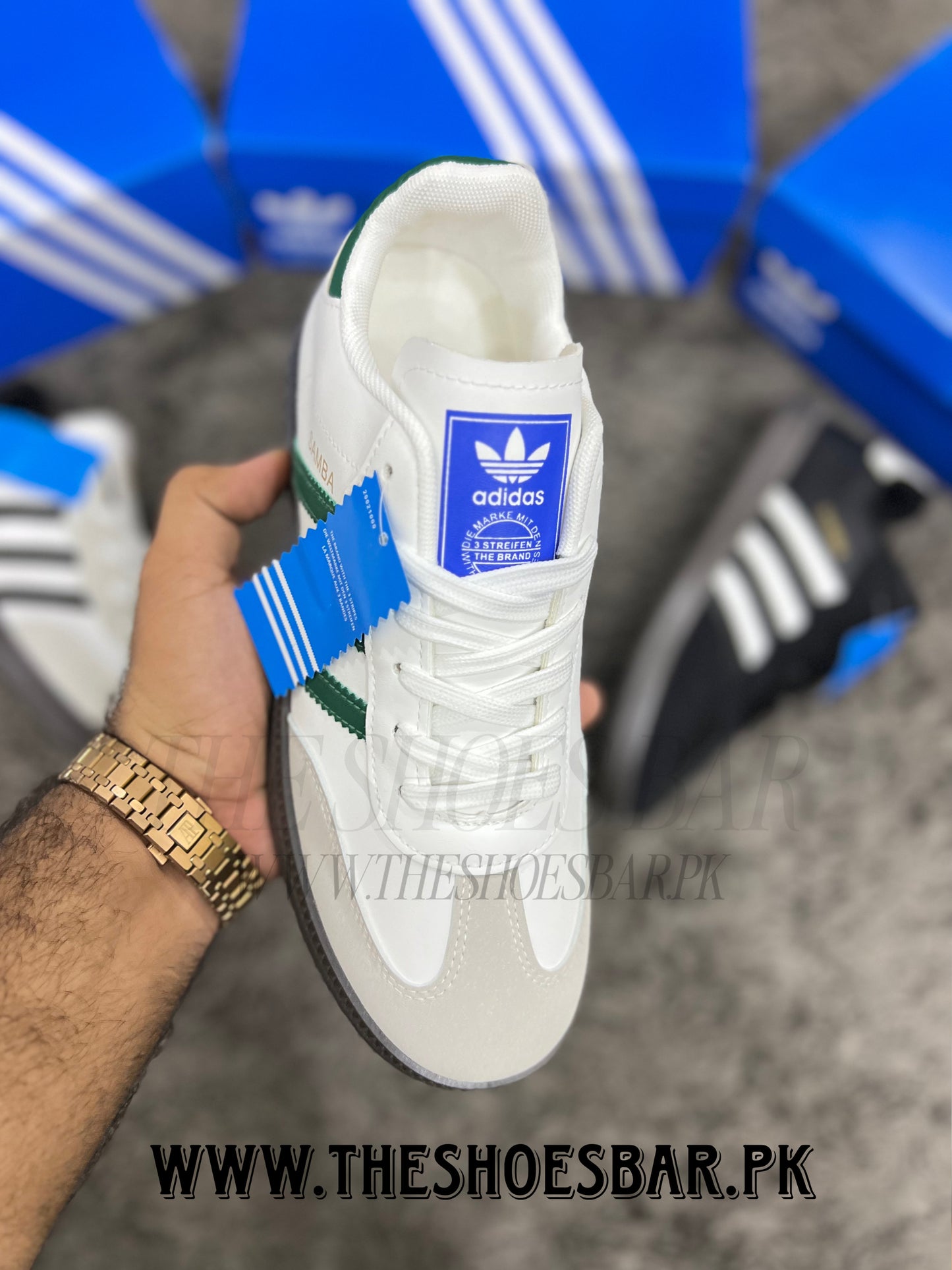 ADIDDAS SAMBA WHITE GREEN GUM (EB)
