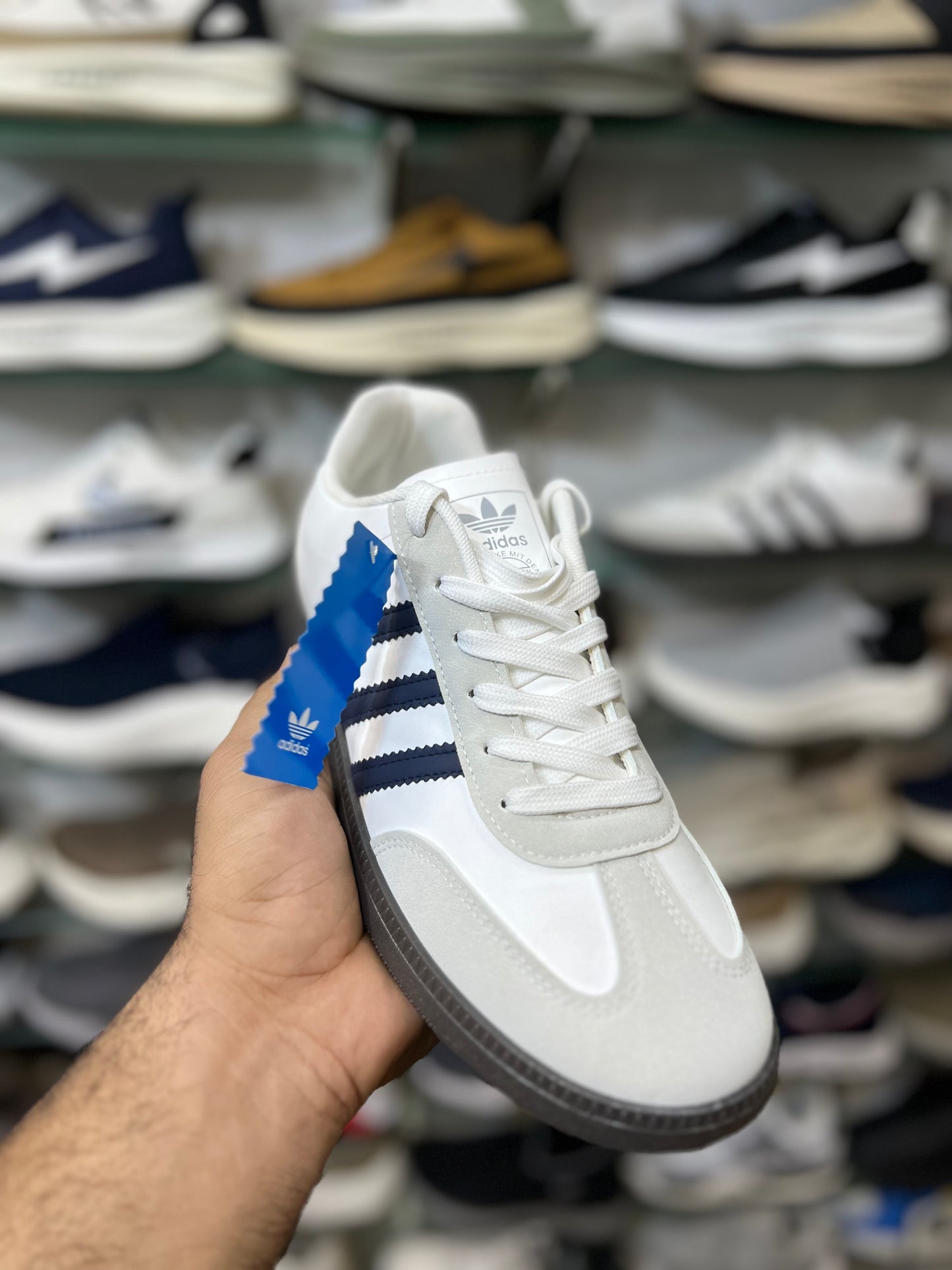 ADIDDAS SAMBA WHITE BLUE GUM (EB)