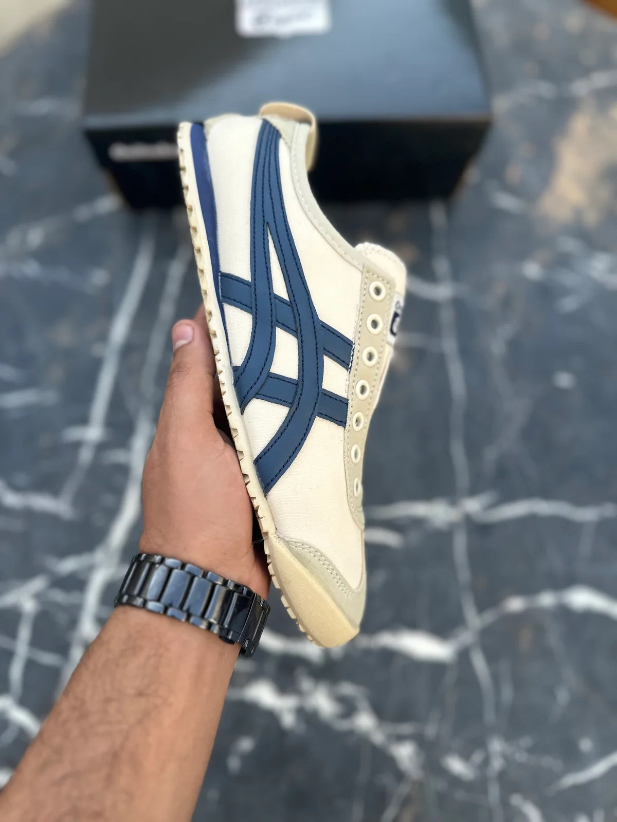 Onitsuka mexico 66 Cream Navy Slip ons