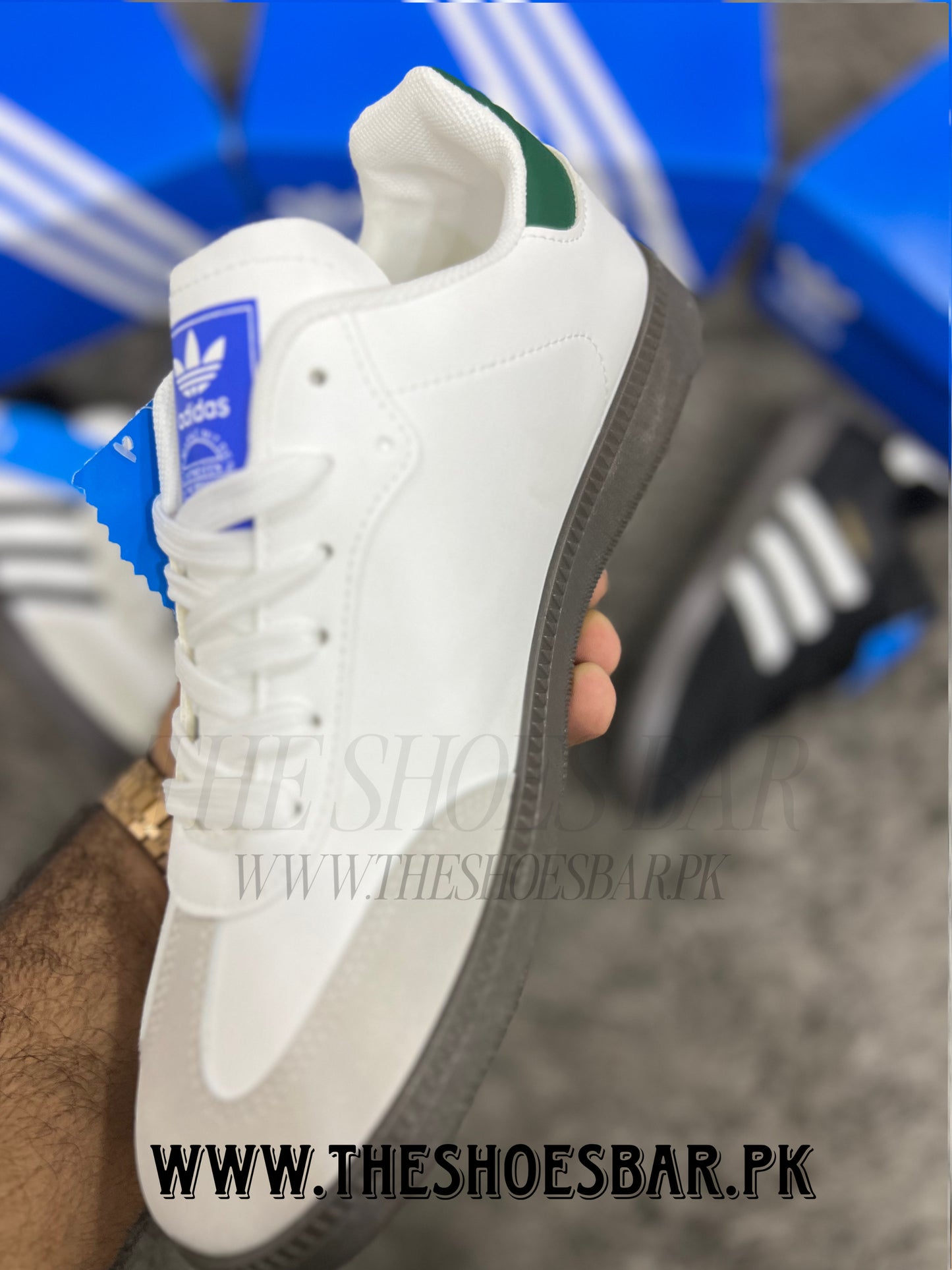 ADIDDAS SAMBA WHITE GREEN GUM (EB)