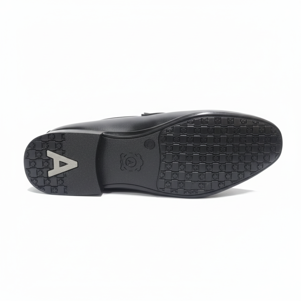 BLACK LEATHER LOAFER
