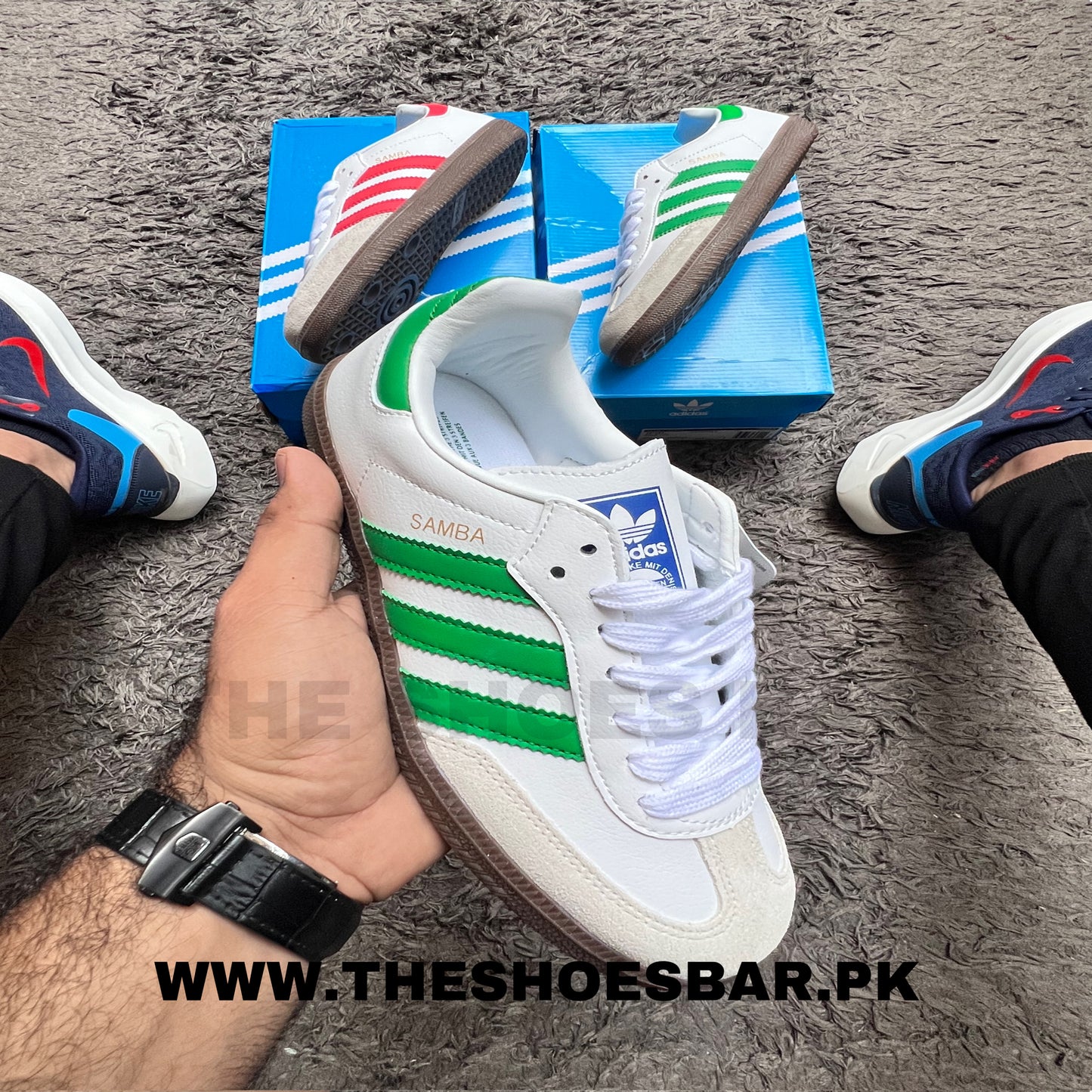 ADIDDAS SAMBA WHITE GREEN GUM (AAA GRADE)