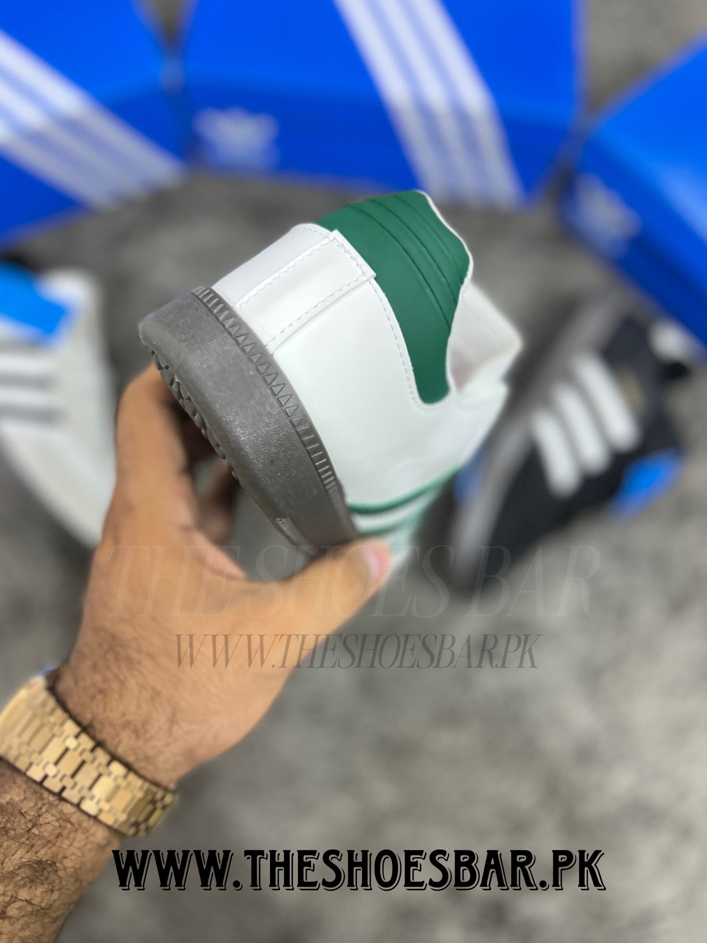 ADIDDAS SAMBA WHITE GREEN GUM (EB)