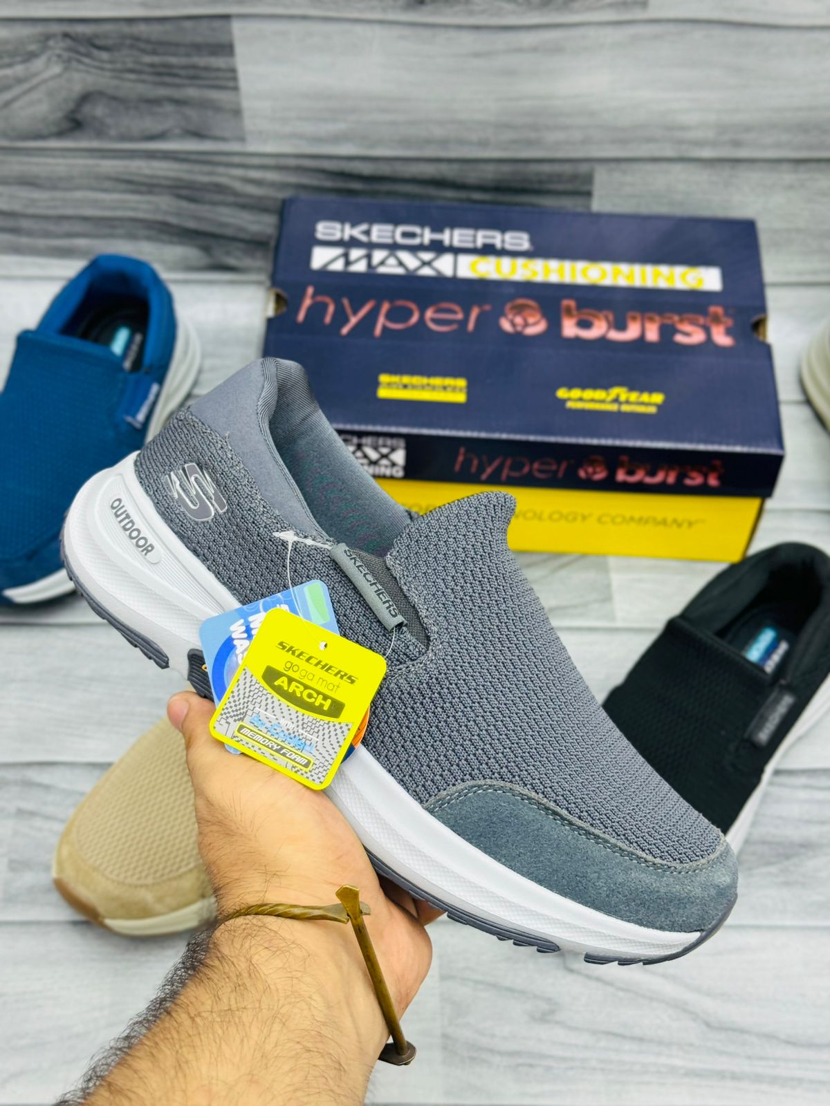 SKETCHER HYPER BURST -OUT DOOR GREY