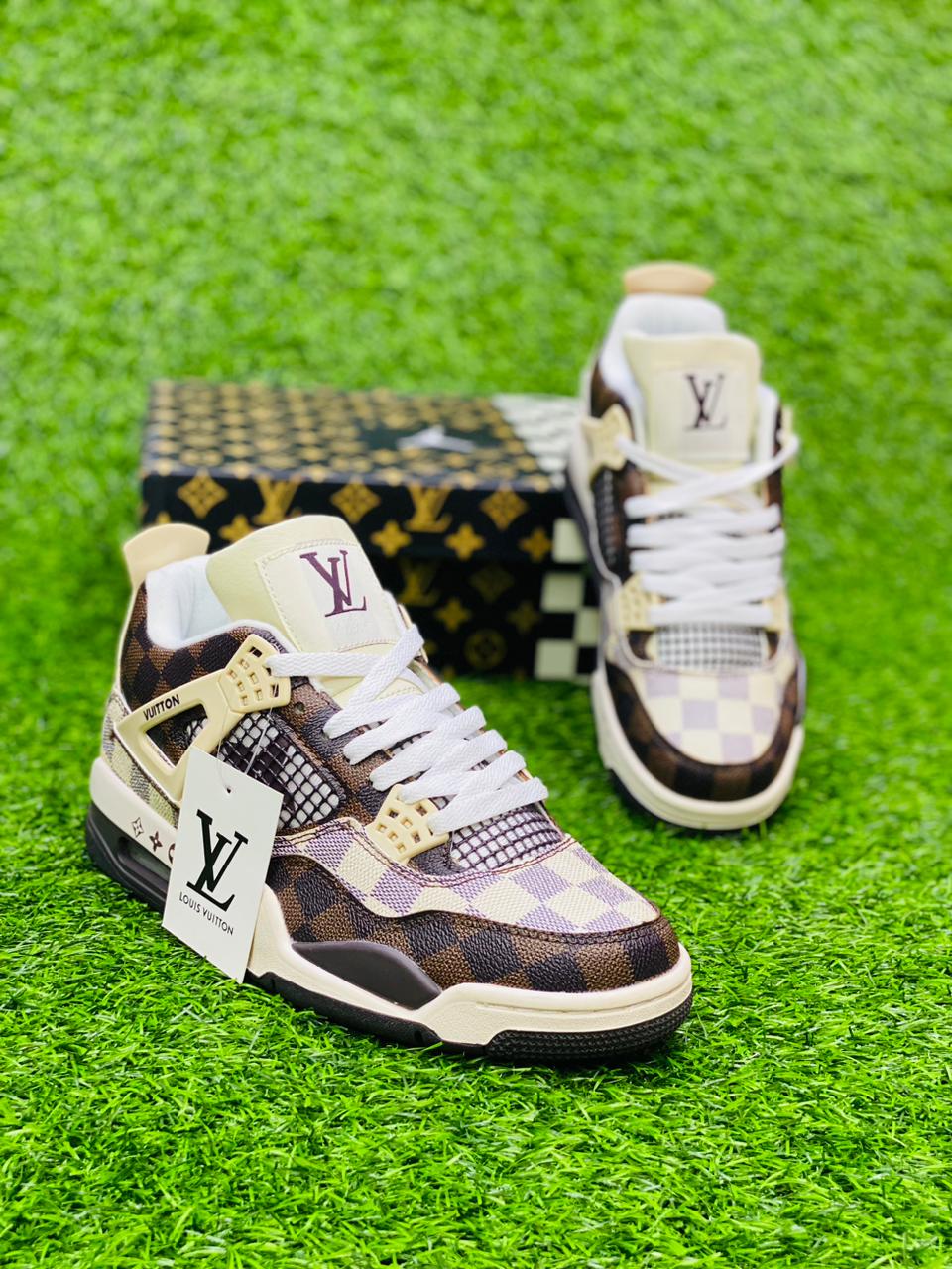 Nike Air Jordan Retro 4 Louis Vuitton Brown Dope