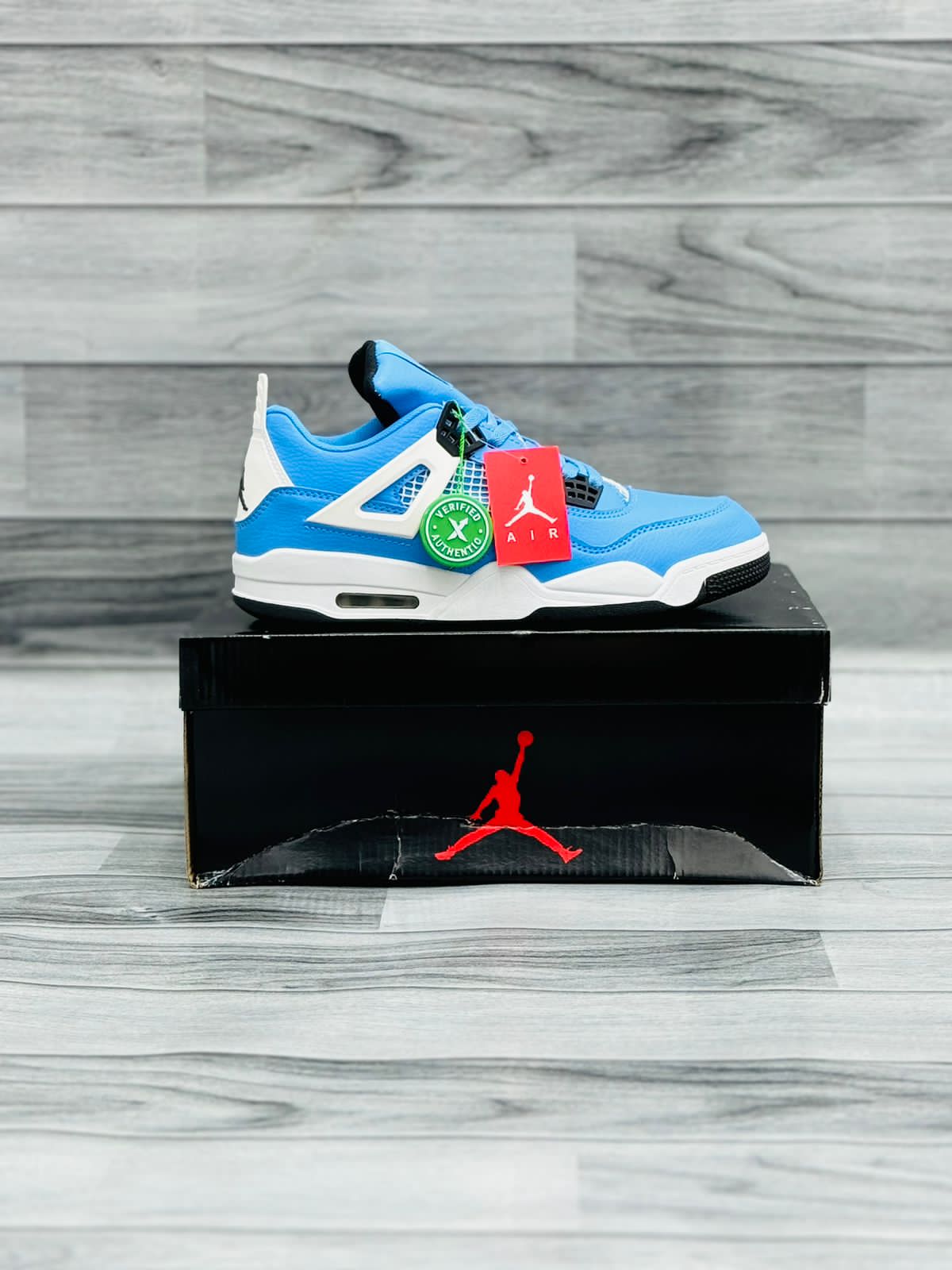 Nike Air Jordan 4 - blue & White