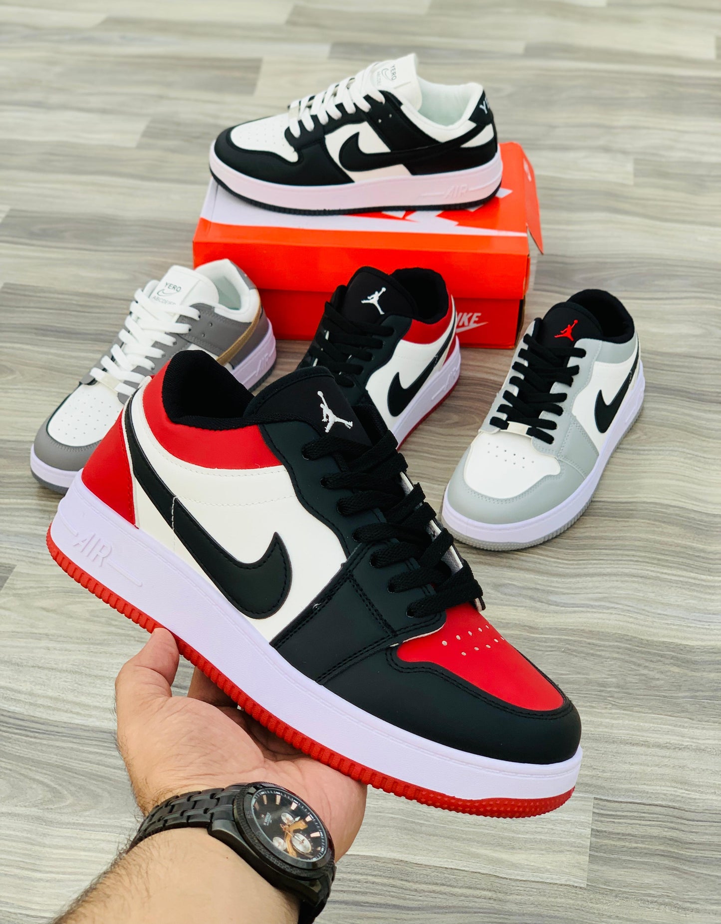 Nike Dunk Air Jordan 1 Low - BRED RED