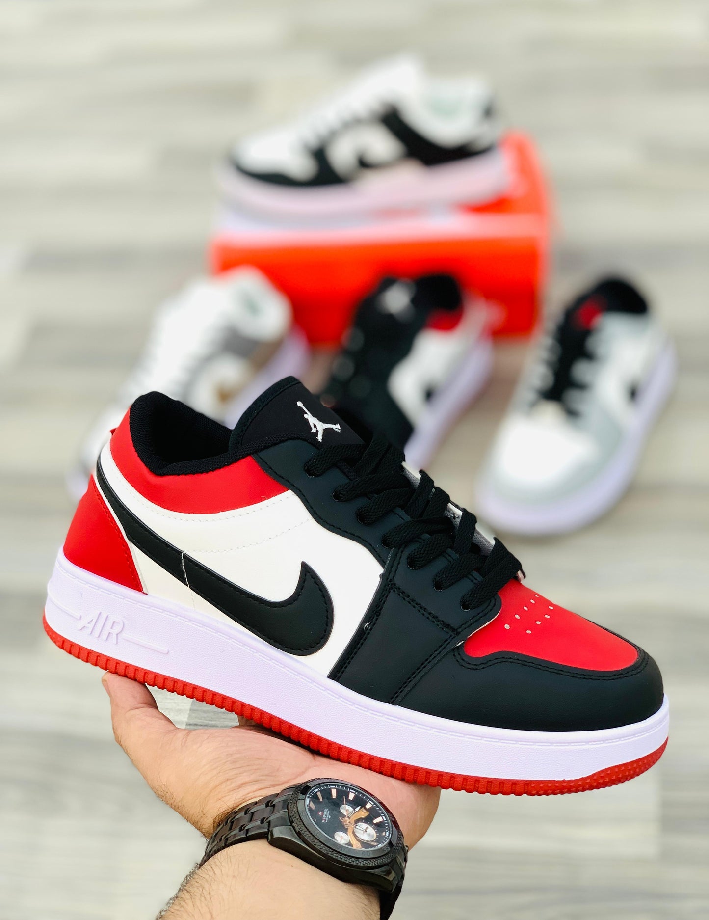 Nike Dunk Air Jordan 1 Low - BRED RED