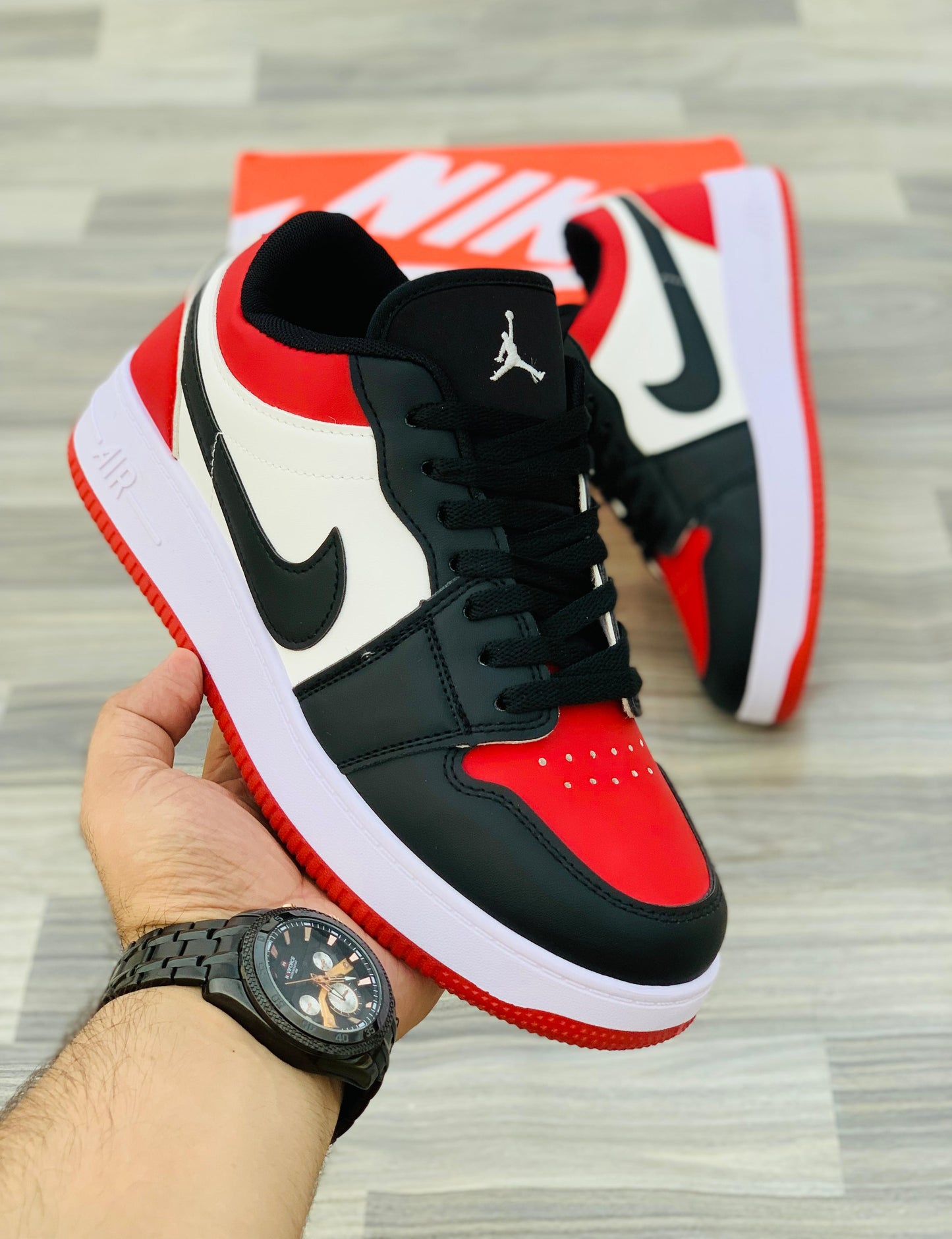Nike Dunk Air Jordan 1 Low - BRED RED