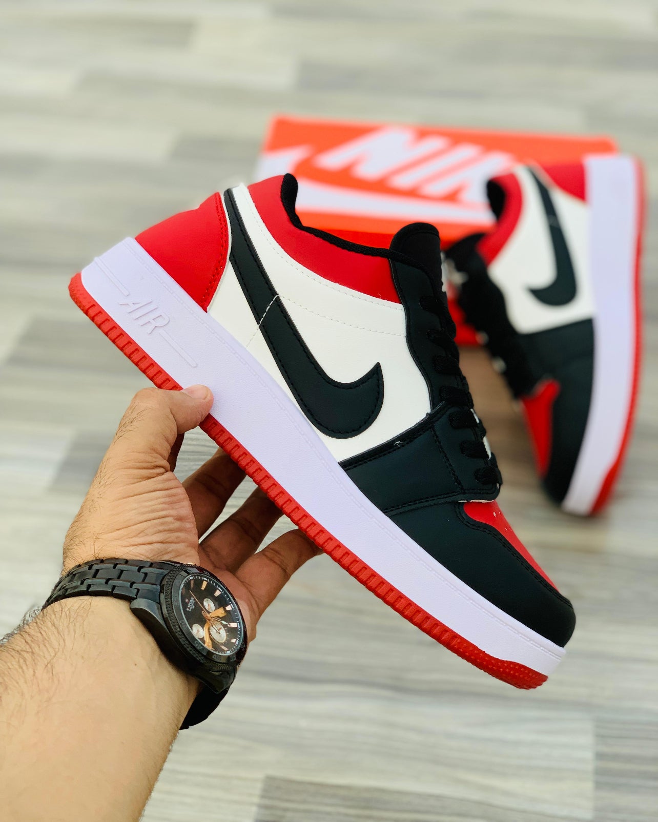 Nike Dunk Air Jordan 1 Low - BRED RED