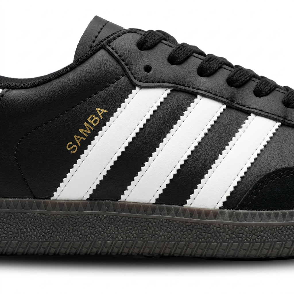Black and white sneaker, detail shot