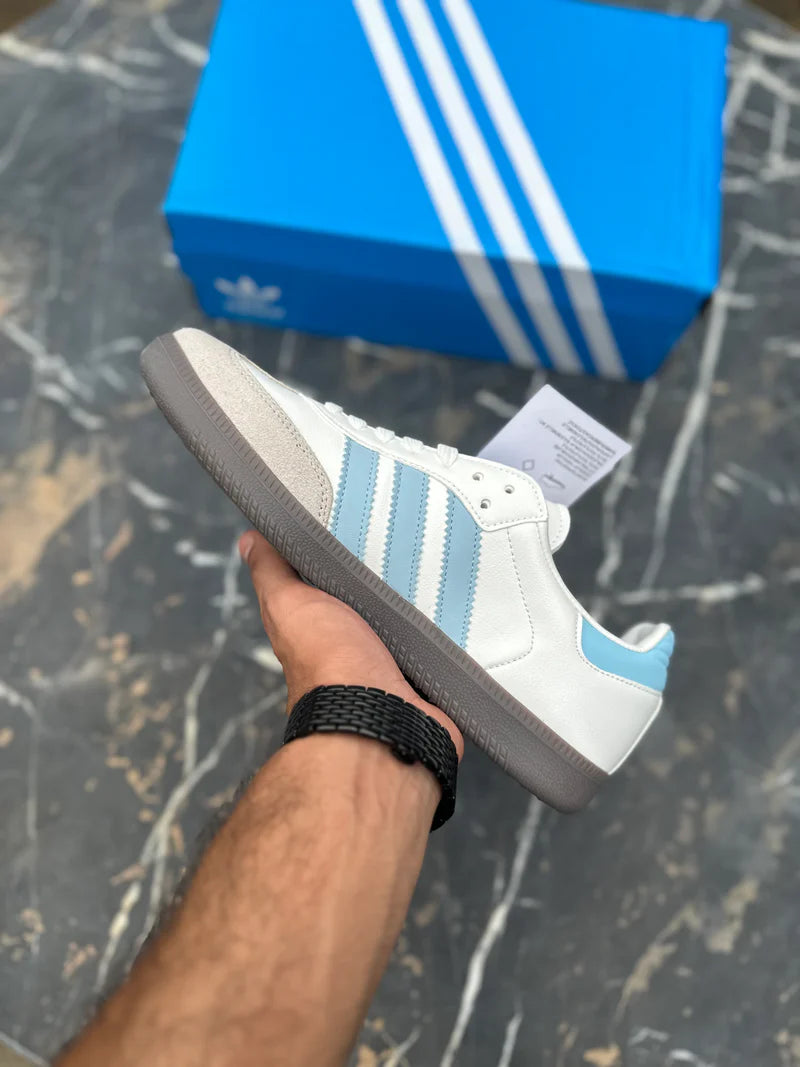 ADIDDAS SAMBA OG CLOUD WHITE SKY BLUE (AAA GRADE)