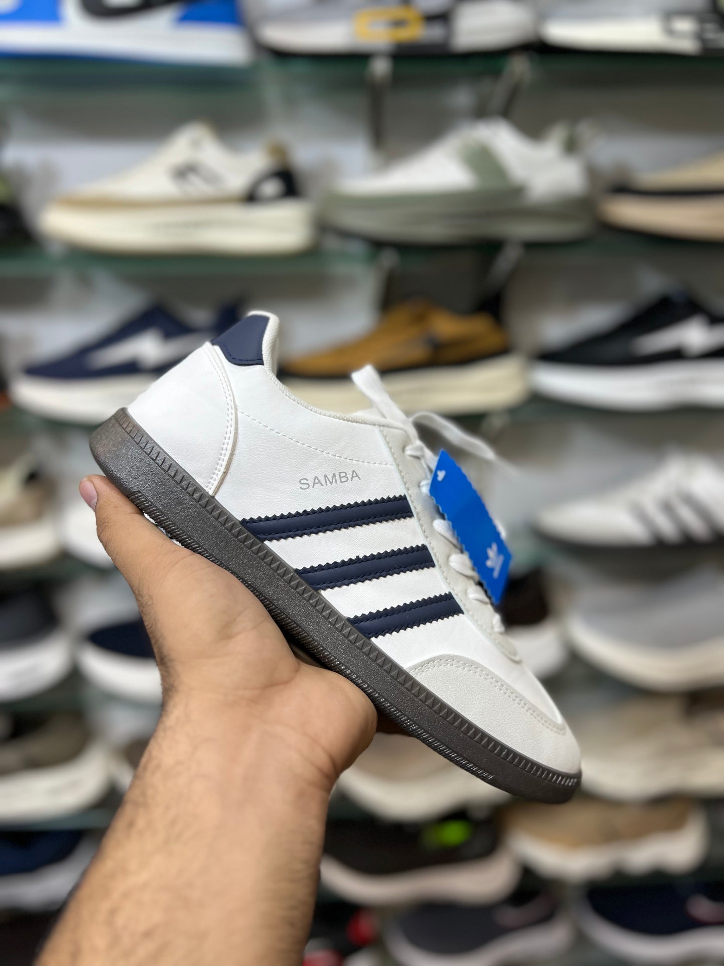 ADIDDAS SAMBA WHITE BLUE GUM (EB)