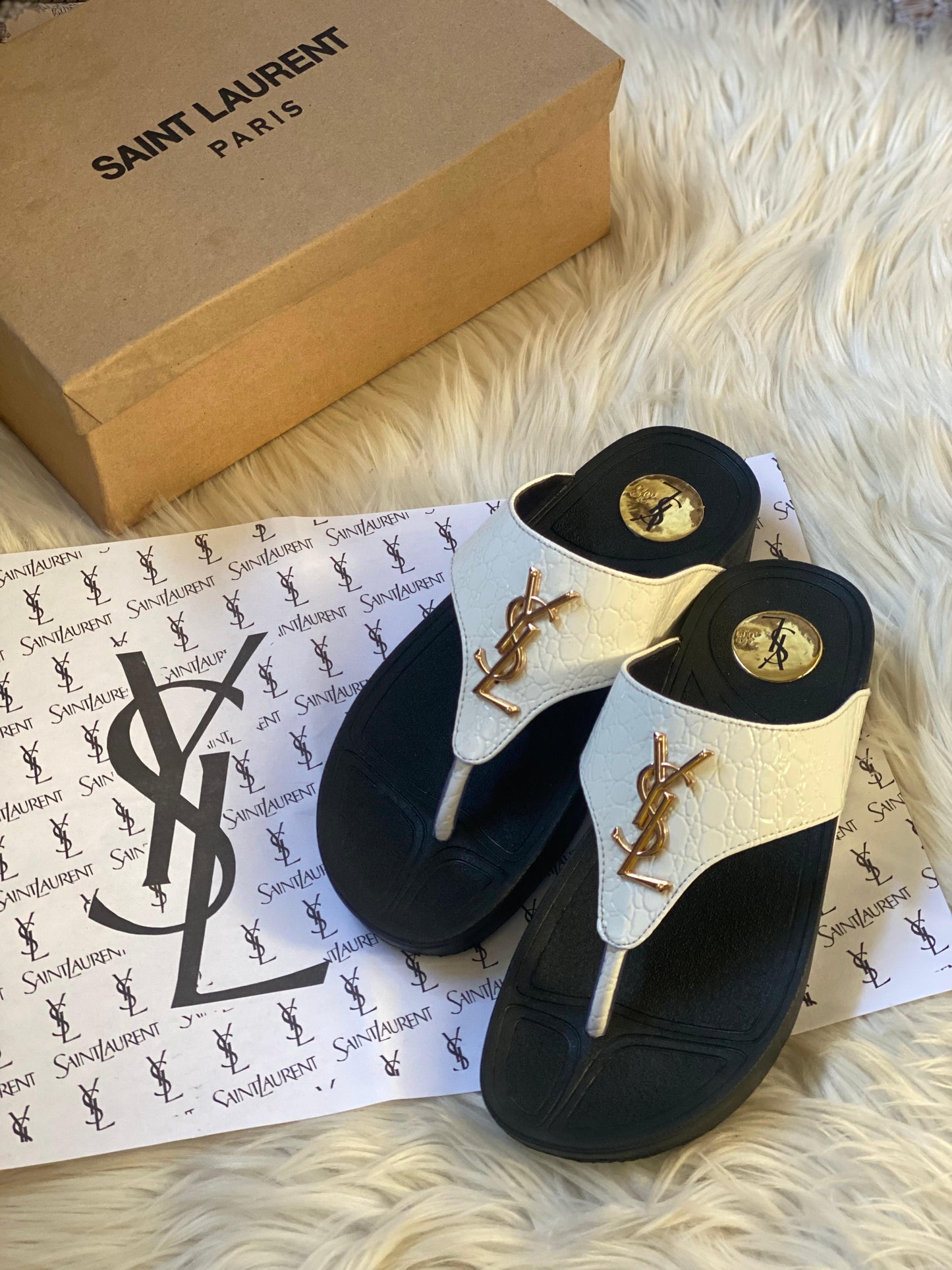 YSL FLIP FLOPS