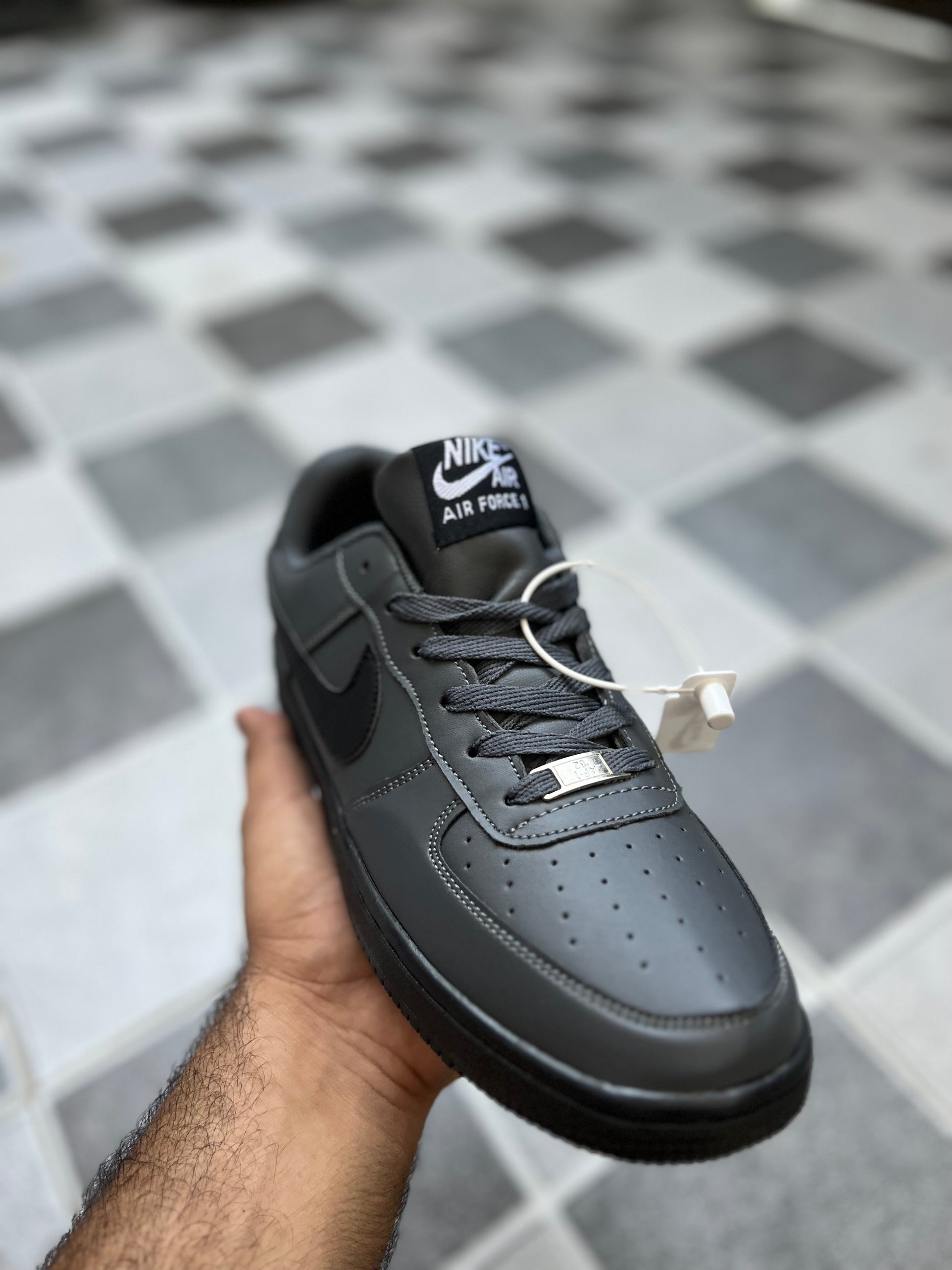 NIKE AIRFORCE CHARCOAL GREY BLACK - Main Image