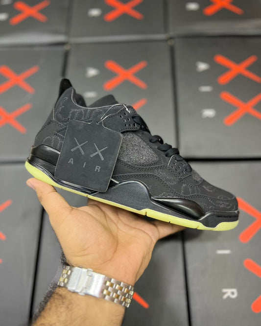 JORDAN 4 X KAWS - BLACK