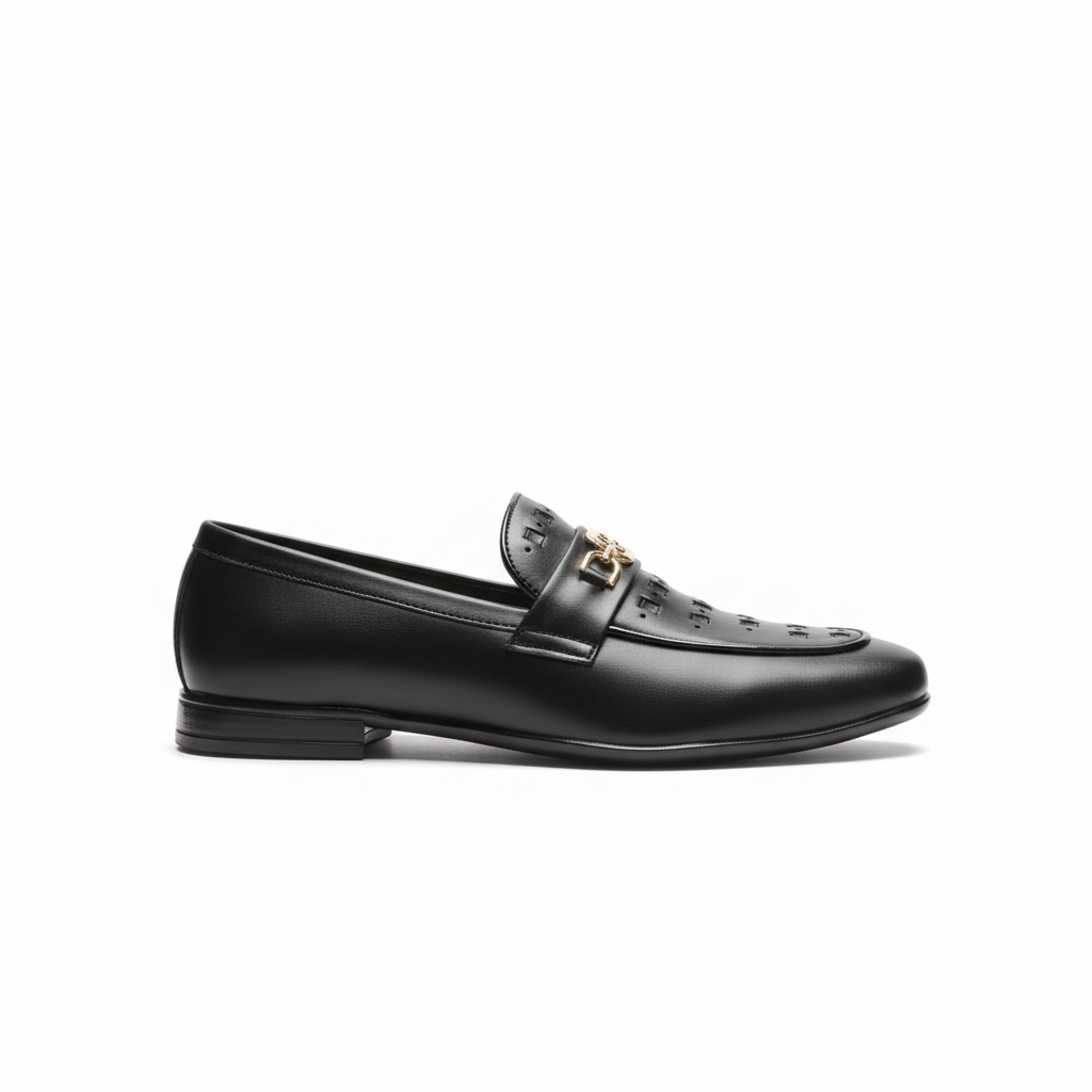 BLACK LEATHER LOAFER