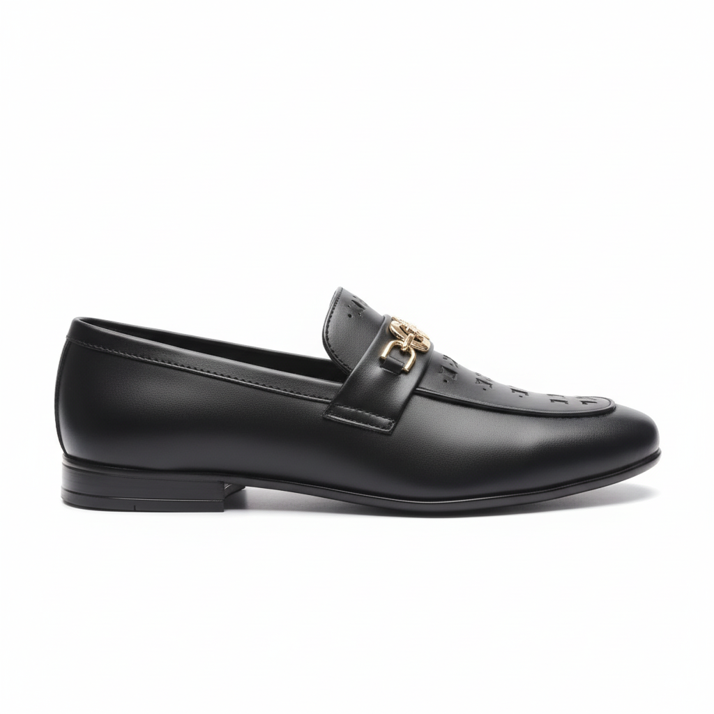 BLACK LEATHER LOAFER