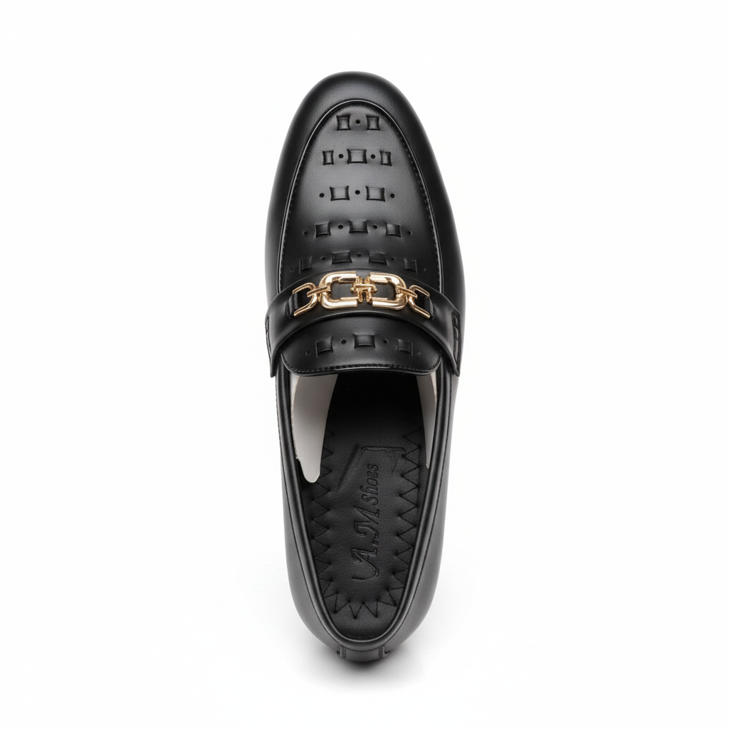 BLACK LEATHER LOAFER