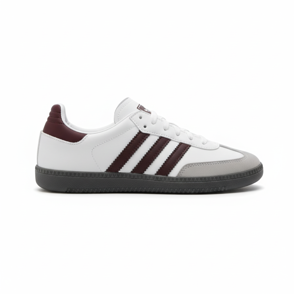 ADIDDAS SAMBA WHITE MEHROON GUM