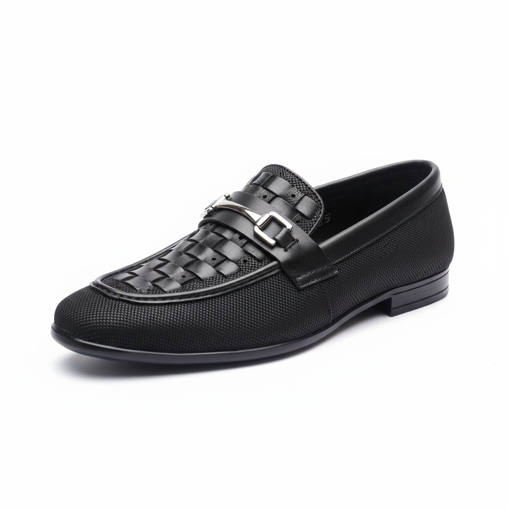 BLACK PATTERN LOAFER