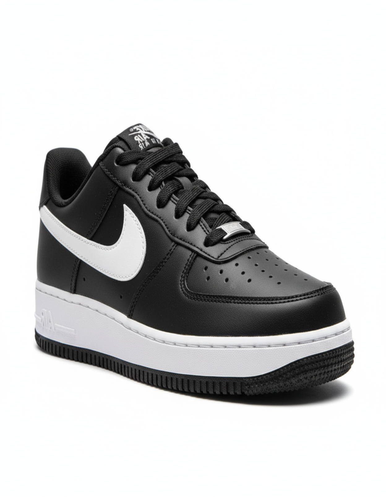 NIKE AIR FORCE 1 '07 BLACK AND WHITE (03)