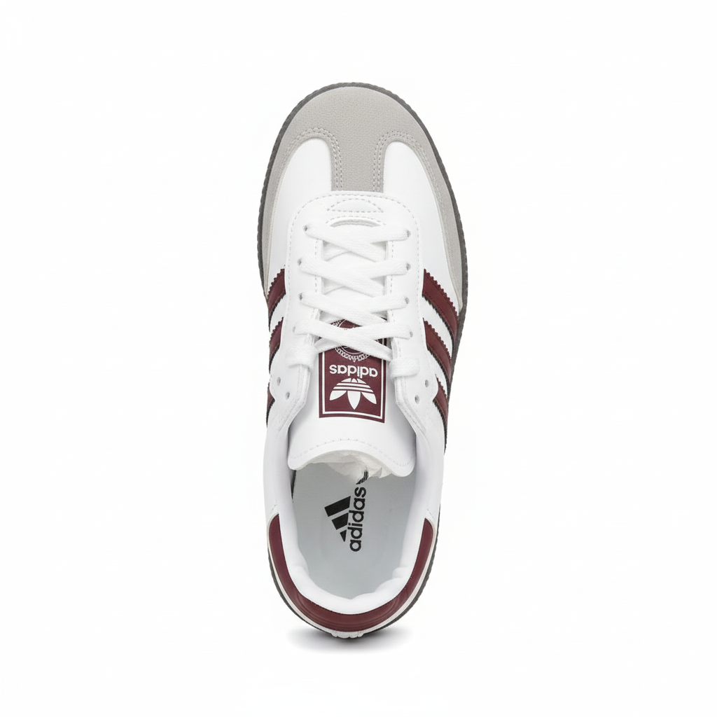 ADIDDAS SAMBA WHITE MEHROON GUM