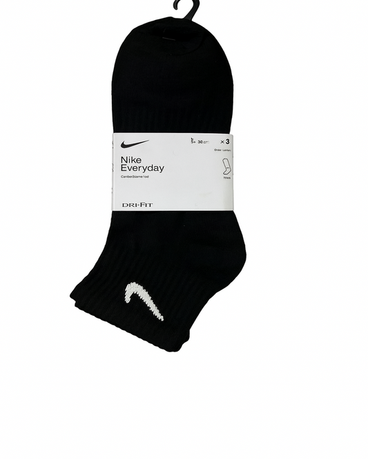 NIKE SOCKS BLACK AAA- ANKLE (PACK OF 3)