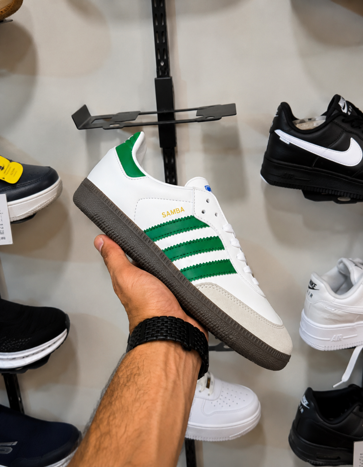ADIDDAS SAMBA OG WHITE GREEN GUM (AAA GRADE)