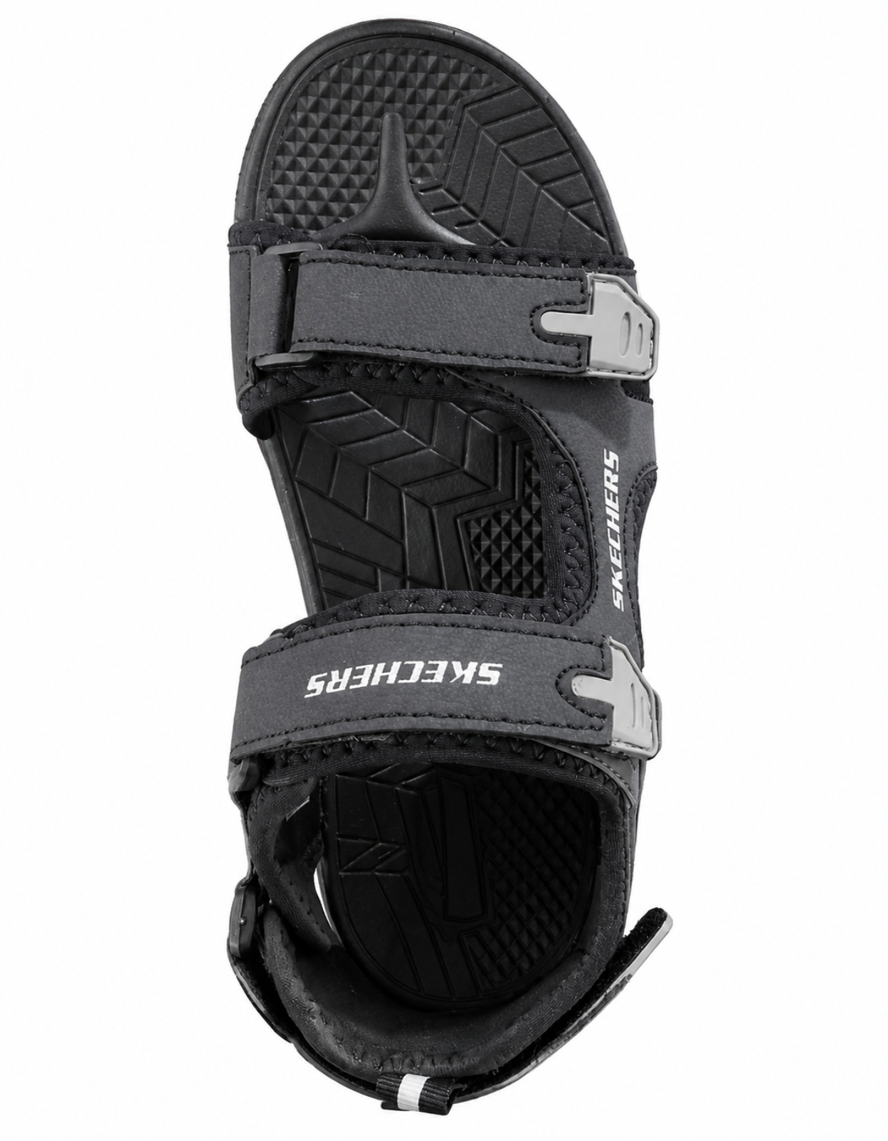 BLACK SKECHERS SPORT SANDAL BLACK & GREY