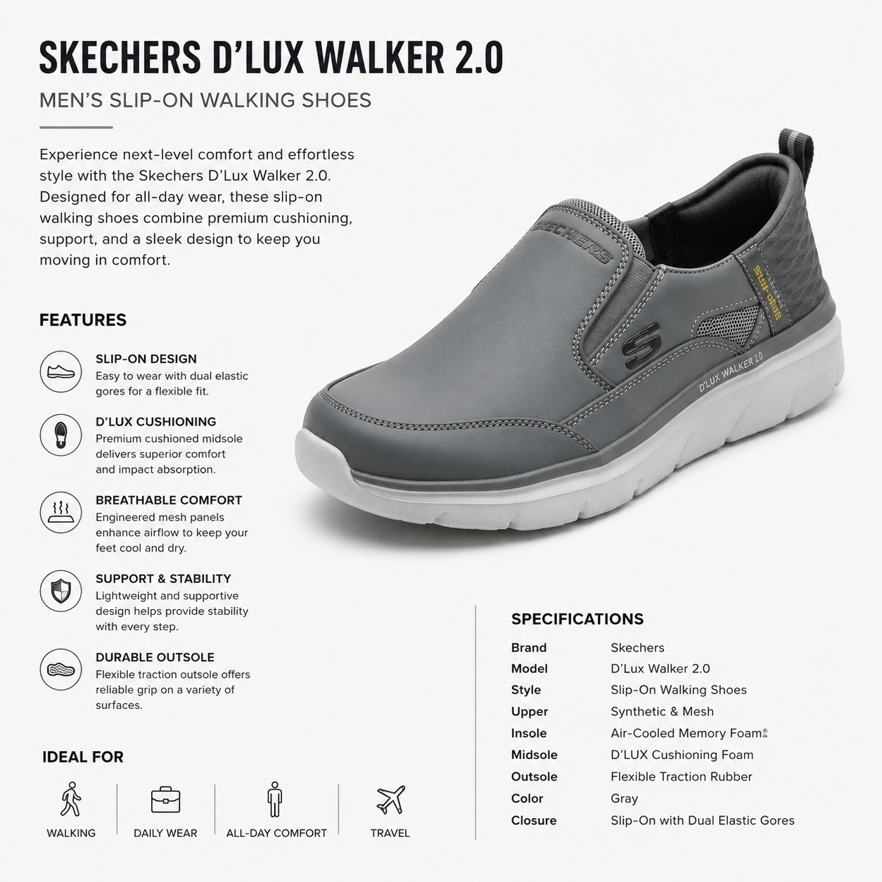 D'LUX WALKER 2.0  (GREY)