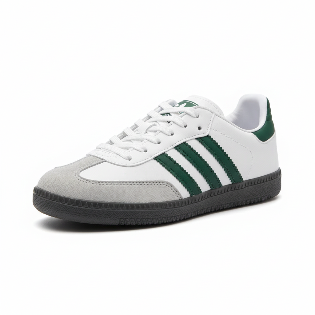ADIDDAS SAMBA WHITE & GREEN