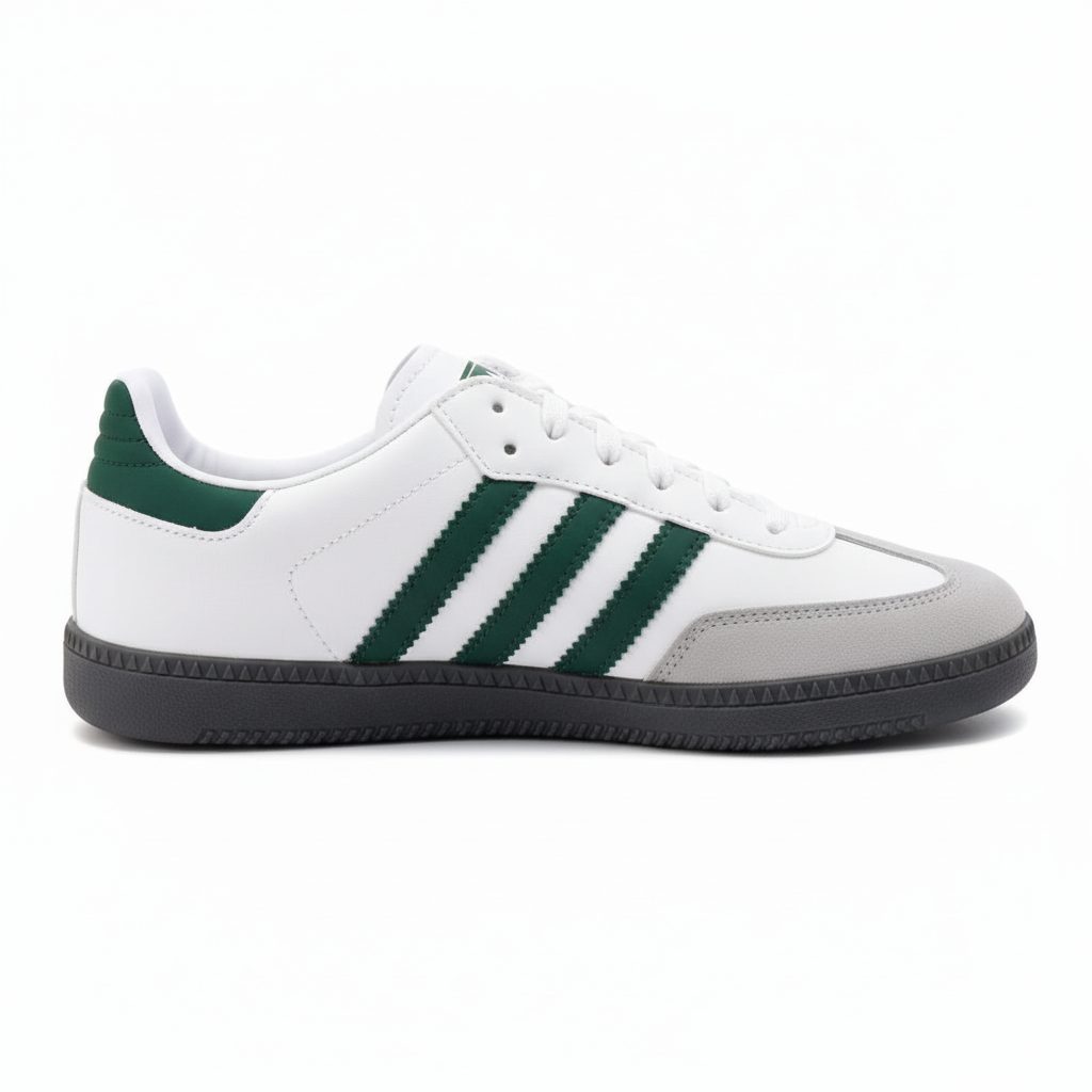 ADIDDAS SAMBA WHITE & GREEN