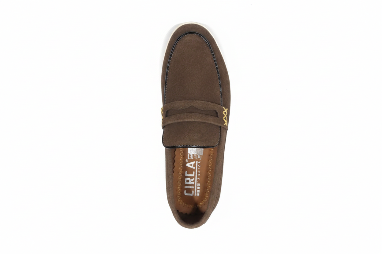 DARK BROWN SUEDE LOAFER