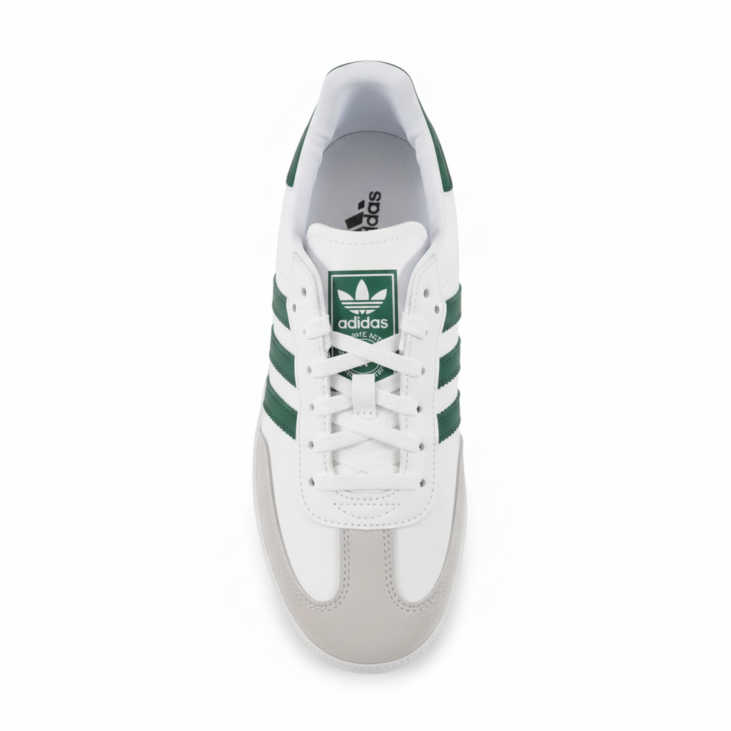 ADIDDAS SAMBA WHITE & GREEN