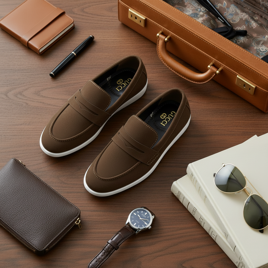 DARK BROWN SUEDE LOAFER