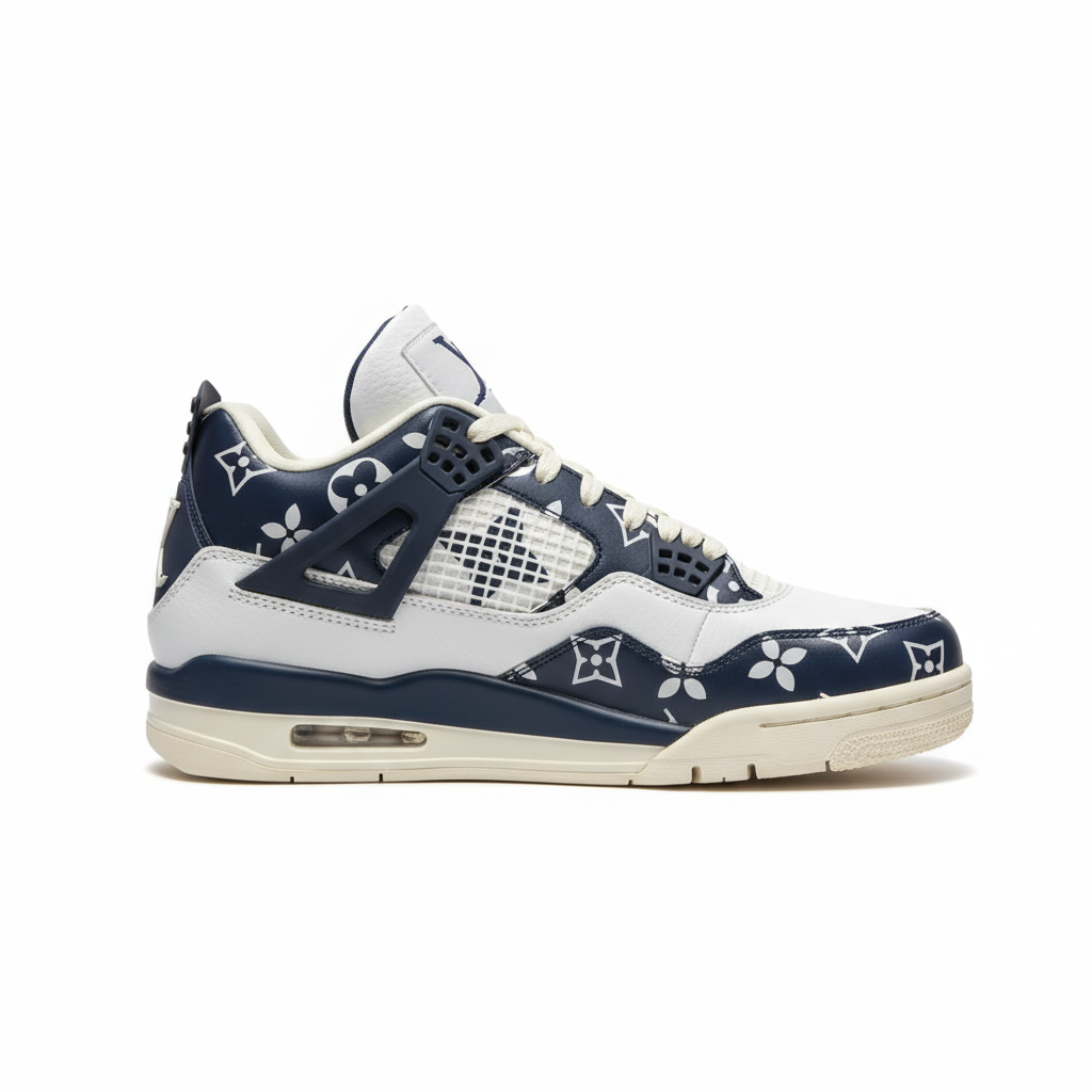 AIR JORDAN 4 NAVY WHITE LV