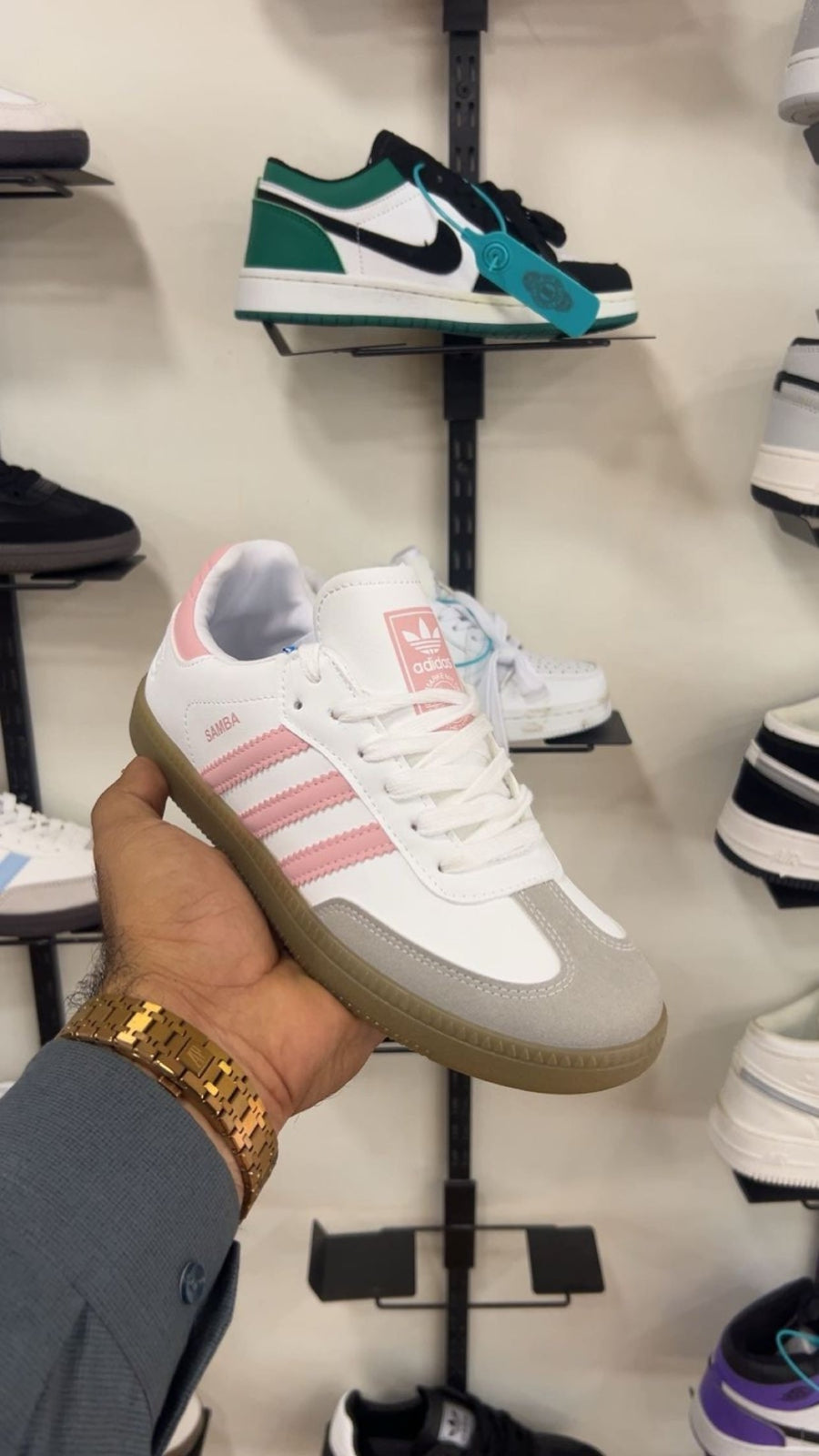 ADDIDAS SAMBA OG WHITE CLEAR PINK GUM (FEMALE)