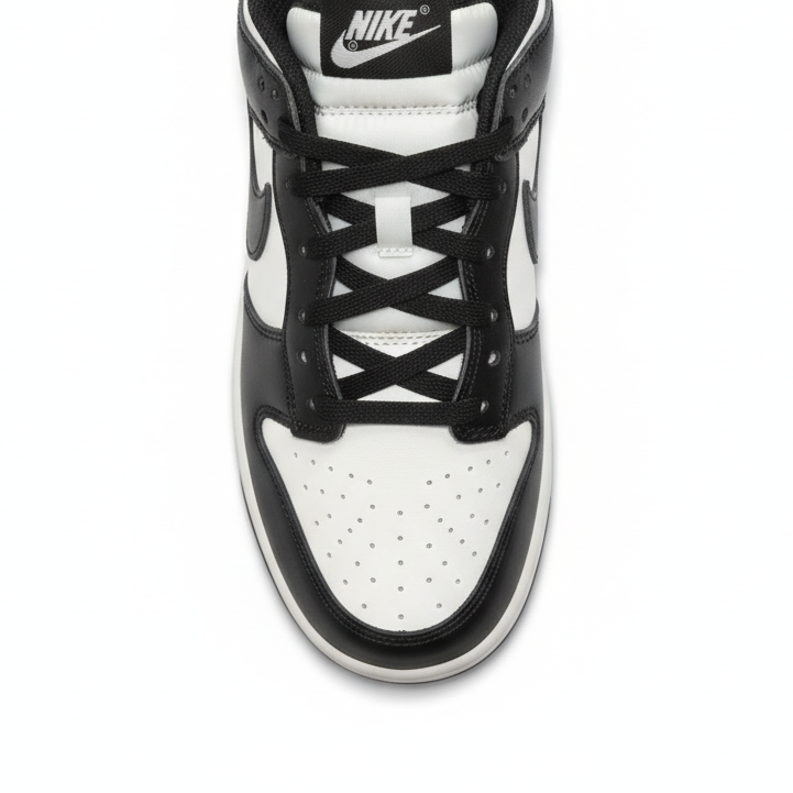 Nike Dunk Low Retro sneaker in a black and white leather