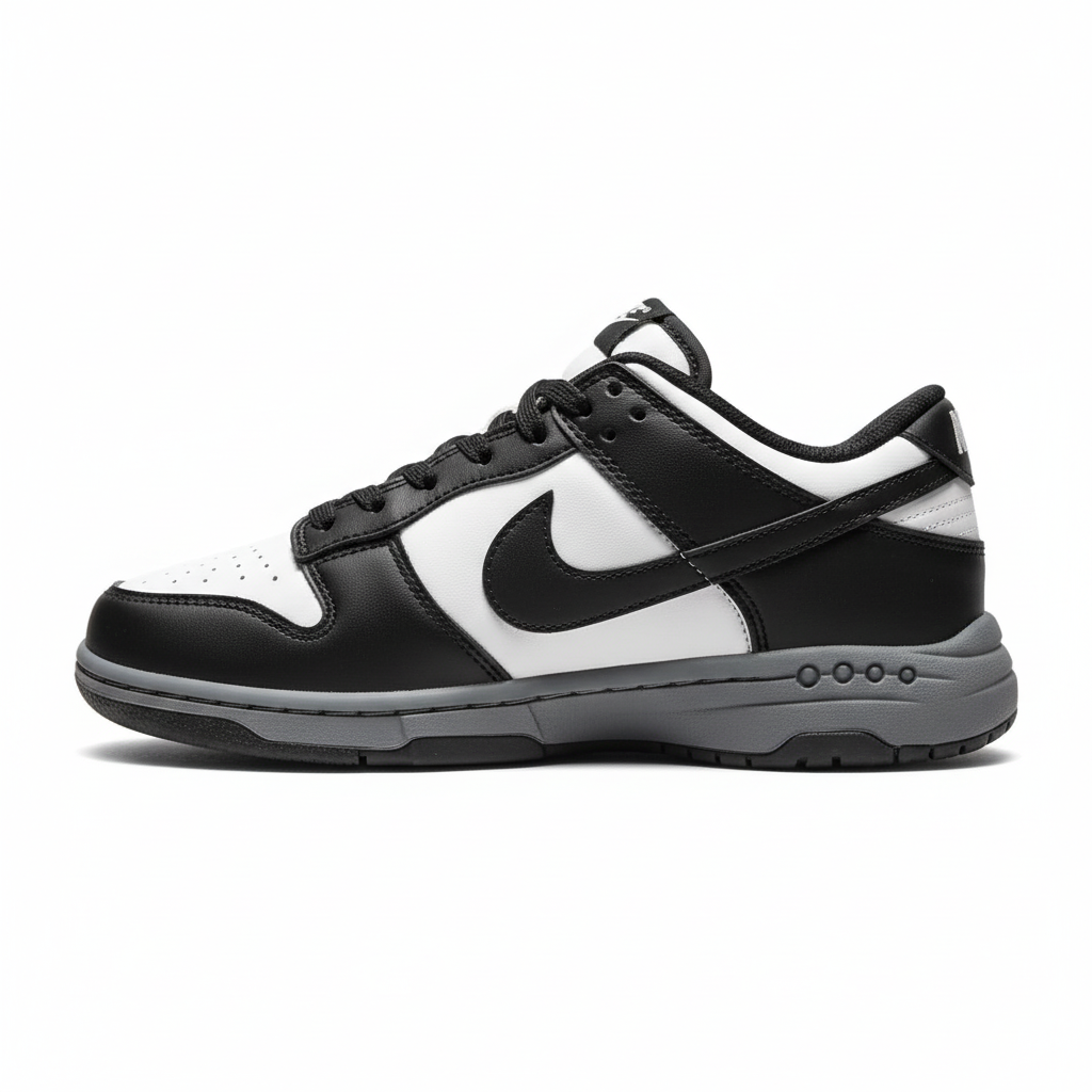 Nike Dunk Low Retro sneaker in a black and white leather