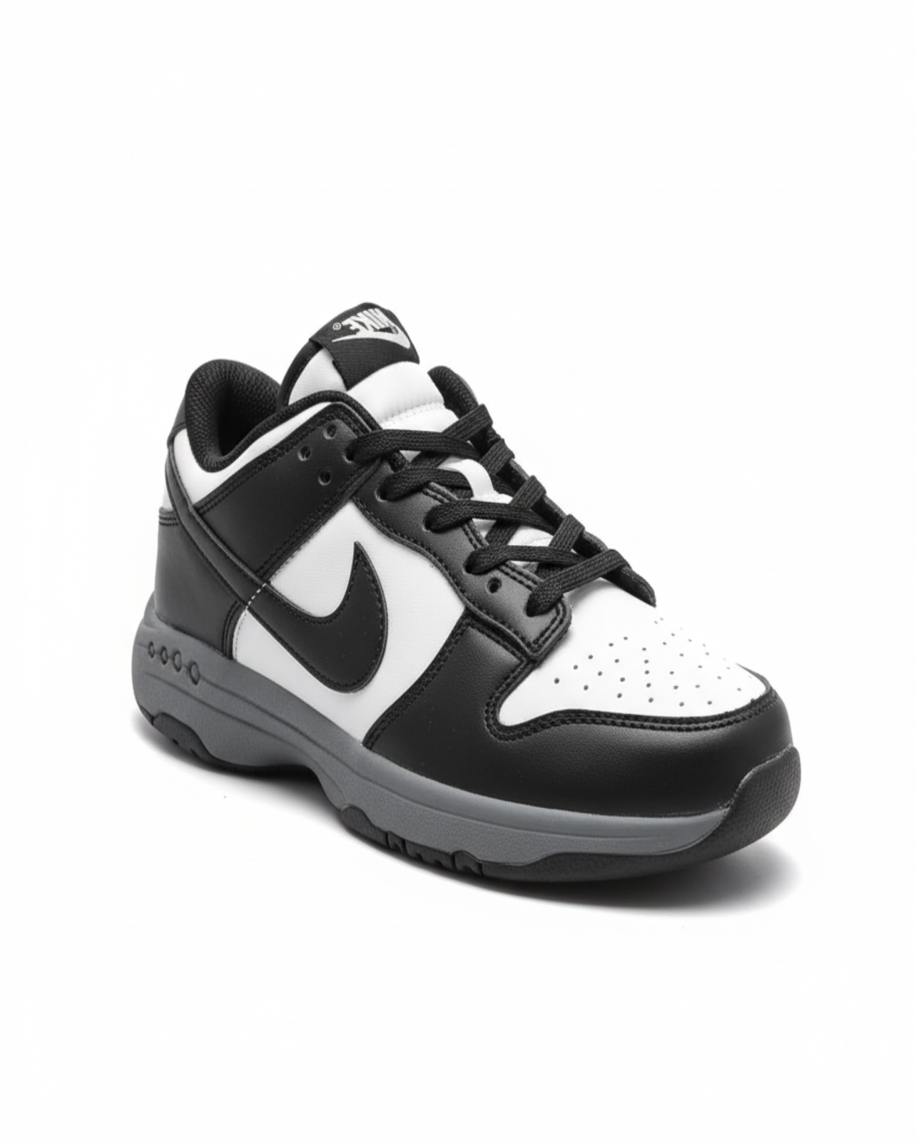 Nike Dunk Low Retro sneaker in a black and white leather