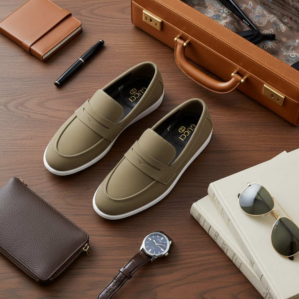 DARK GREEN SUEDE LOAFER