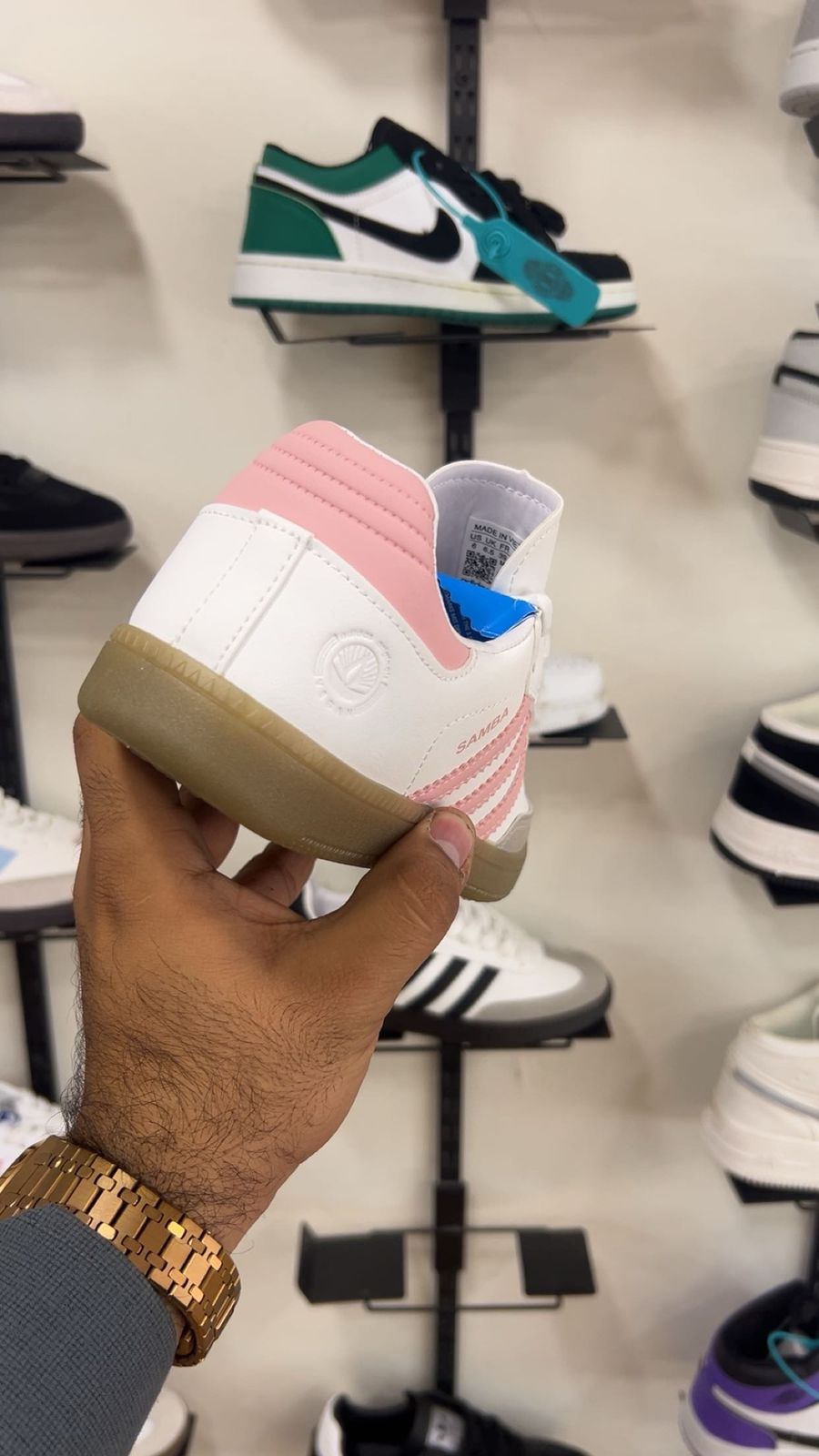 ADDIDAS SAMBA OG WHITE CLEAR PINK GUM (FEMALE)