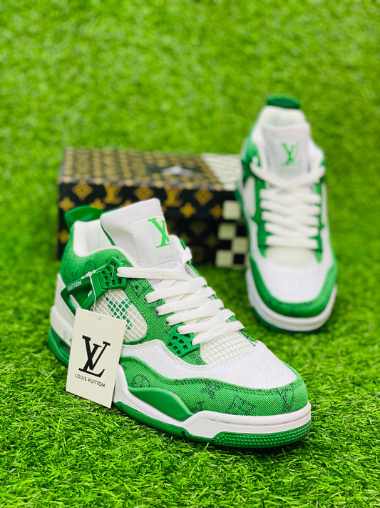 Nike Air Jordan Retro 4 Louis Vuitton - White & Green