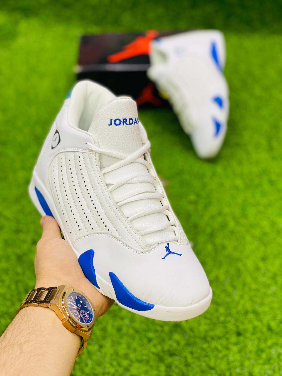 Nike Air Jordan 14 - White & Blue